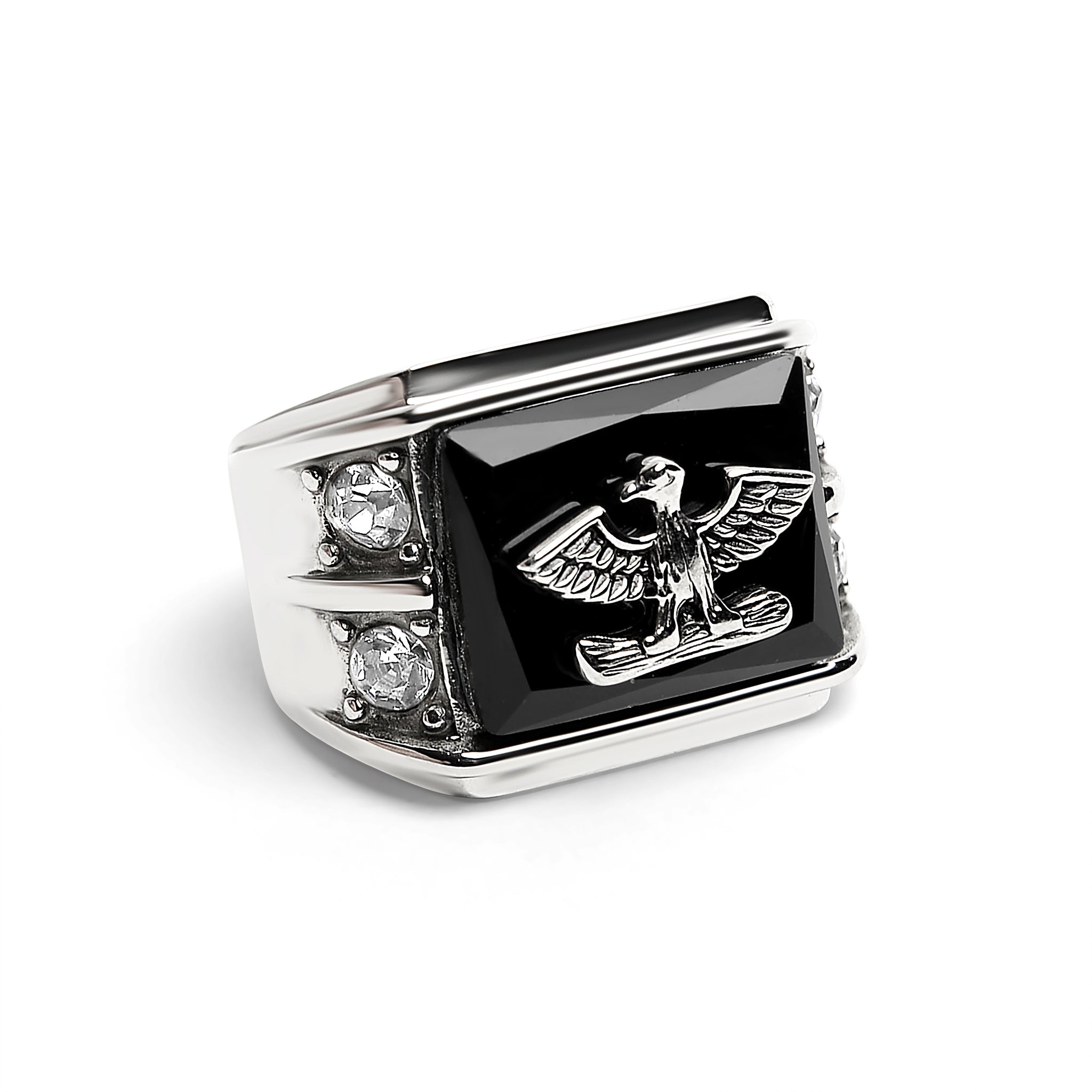 Military Eagle CZ Stone Accents Stainless Steel Ring / MCR6007、mySite、dreamappss