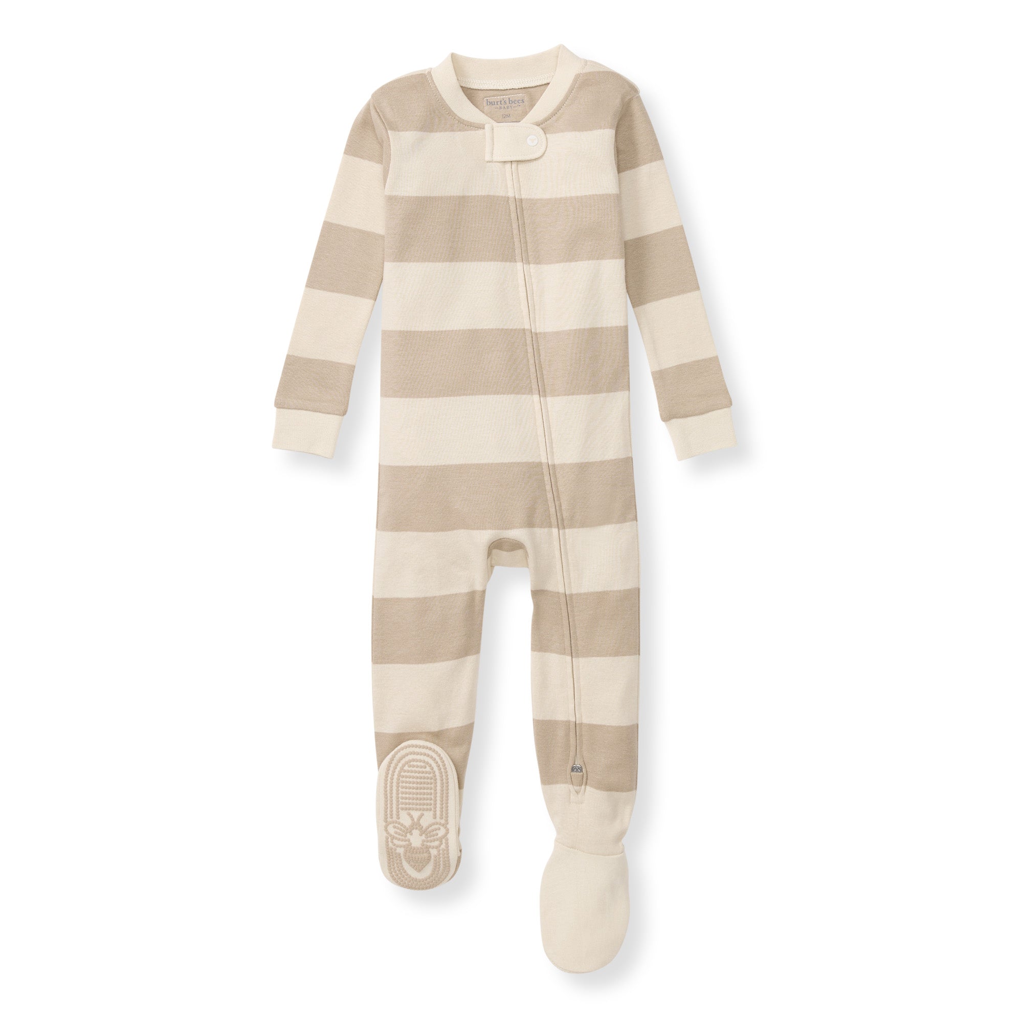  Mommy & Me Rugby Stripe Organic Cotton Sleeper - Oat、mySite、layawaytickets