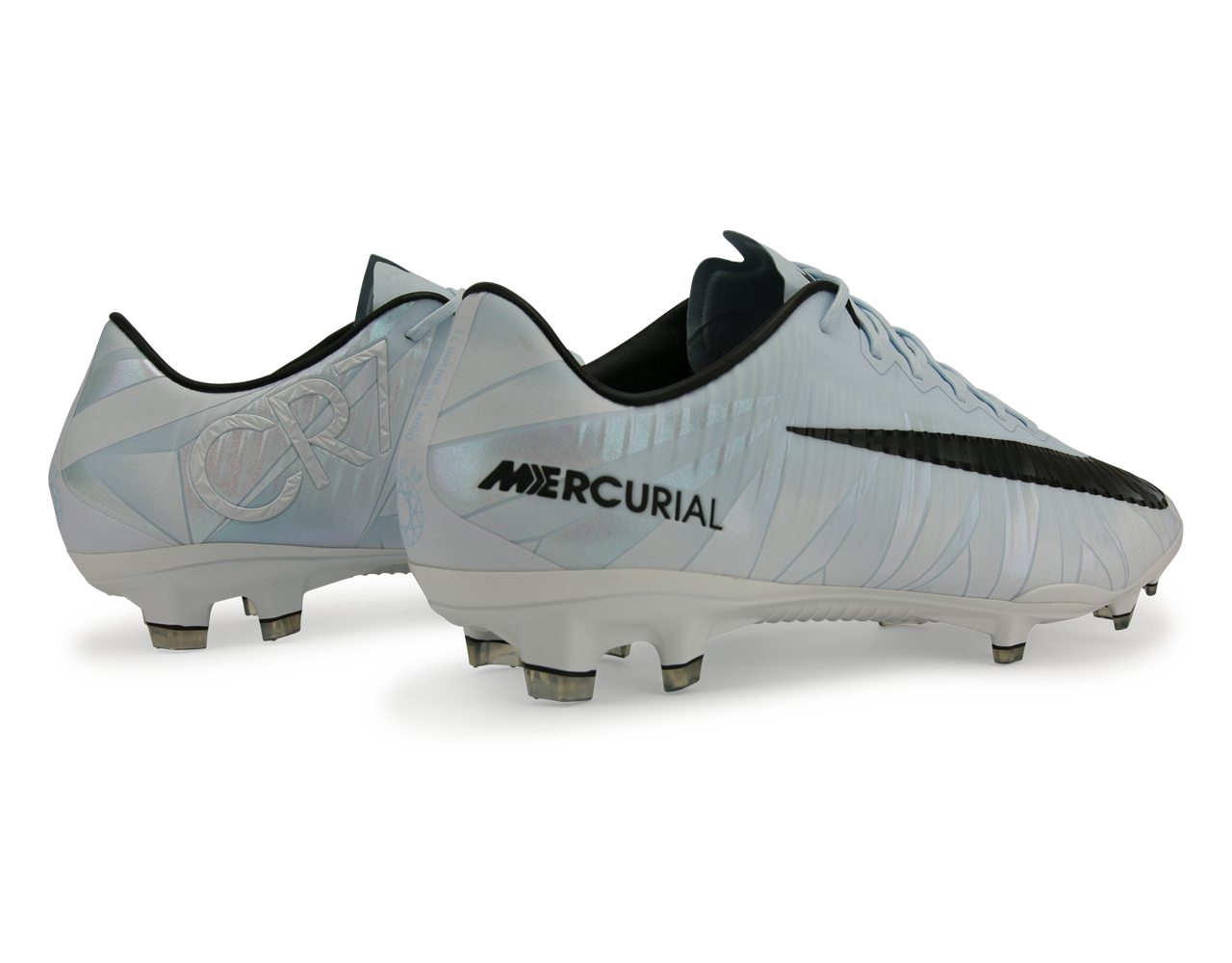 Nike Men's Mercurial Vapor XI CR7 FG Blue Tint/Black/White、mySite、noshort