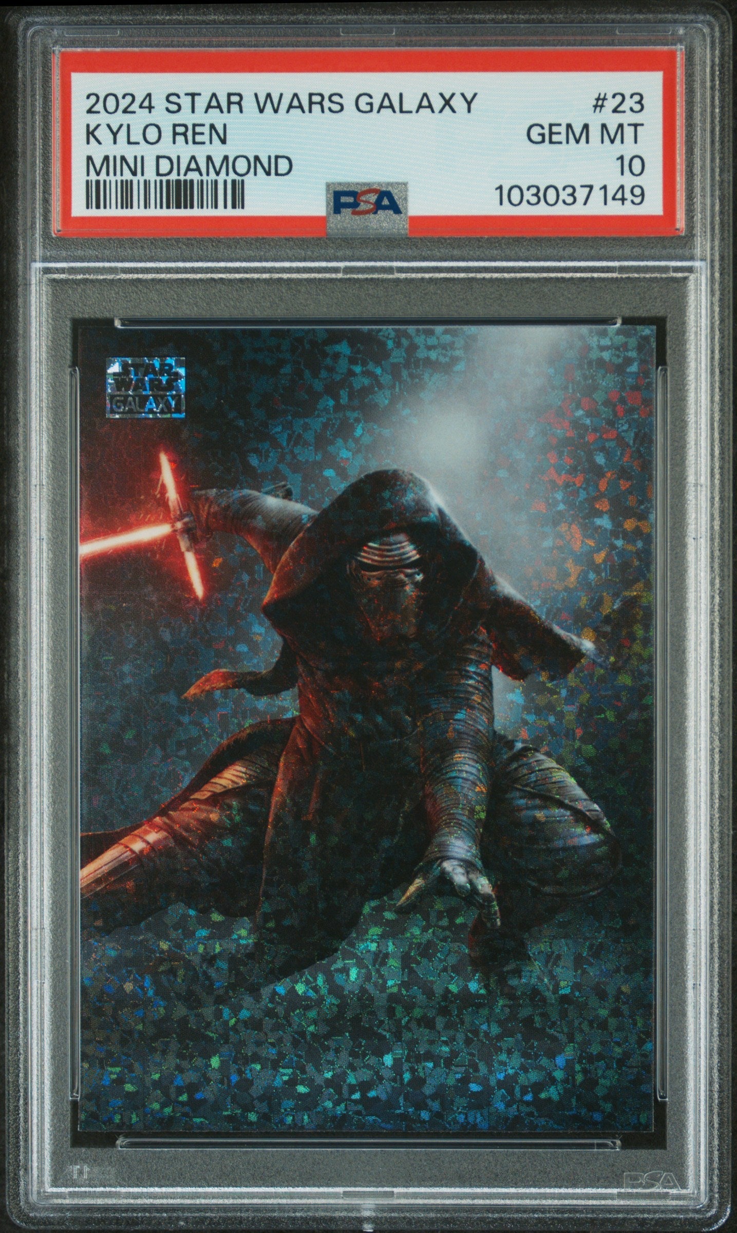 Kylo Ren #23 Mini Diamond PSA 10 Topps Chrome Star Wars Galaxy 2024、mySite、waistdrama
