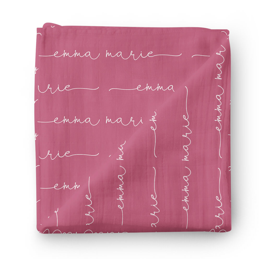  Personalized Dusty Rose Baby Name Swaddle Blanket、mySite、layawaytickets