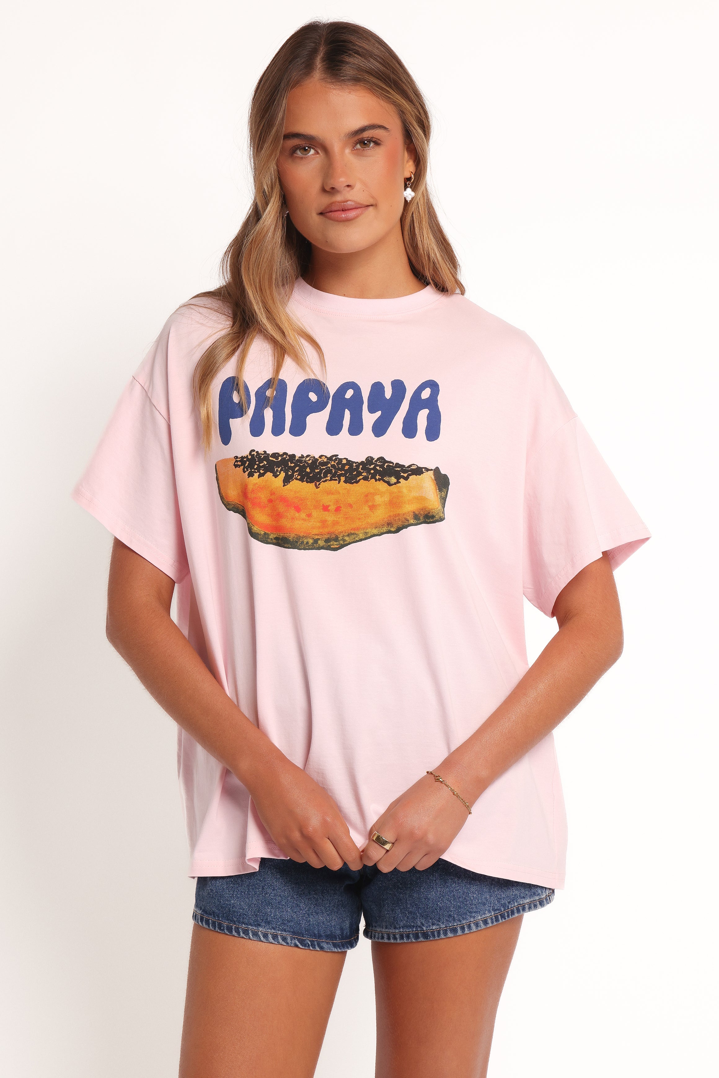  Papaya Graphic Tee - Pale Pink、mySite、sugarbowlscore