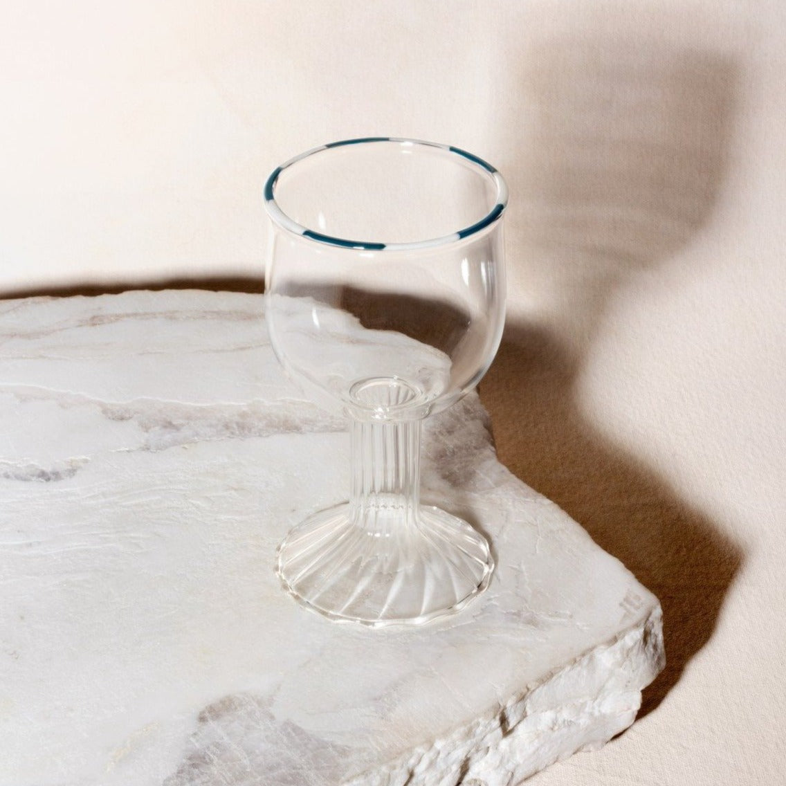 Glass Kiddush Cup by Via Maris - Blue and Blanc、mySite、topwebapps