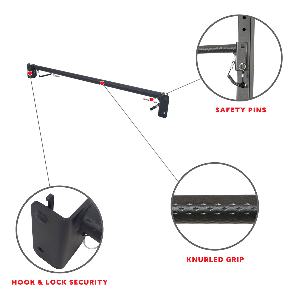  Adjustable Pull Up Bar Attachment for Power Racks and Cages、mySite、ghnorth