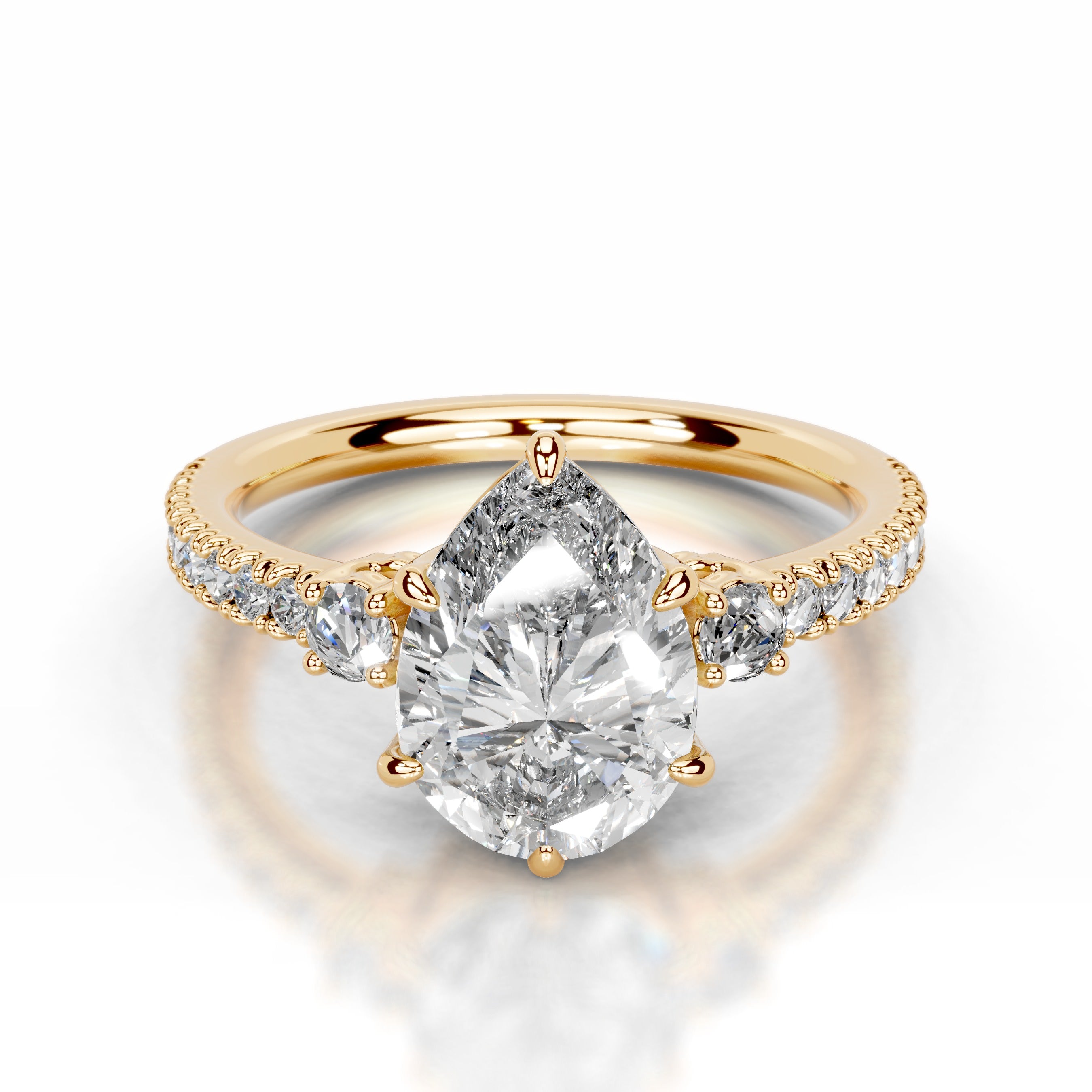 Leandra Lab Grown Diamond Ring - 18K Yellow Gold、mySite、hinf8tx79