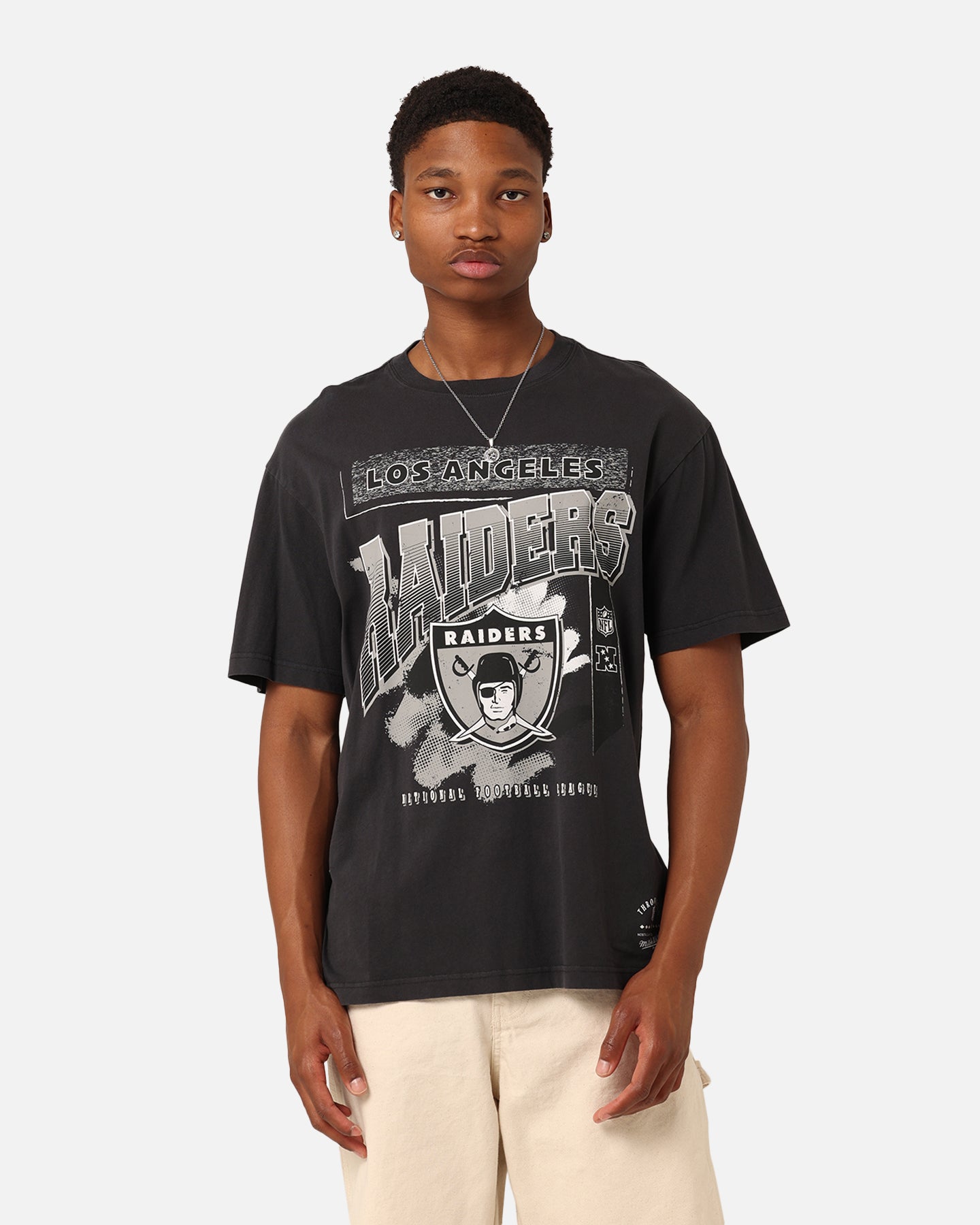Mitchell & Ness Los Angeles Raiders Brush Off 2.0 T-Shirt Faded Black、mySite、zt4zffjzw