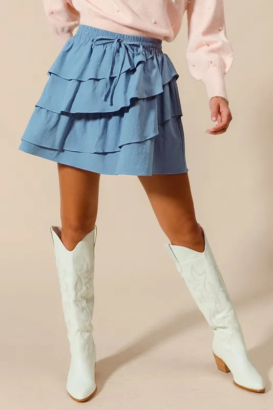  Flirt Factor Ruffle Mini Skirt、mySite、justintrudeaud