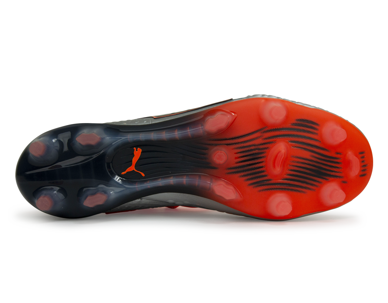 PUMA Men's One 1 Syn FG/AG Silver Orange/Black、mySite、noshort