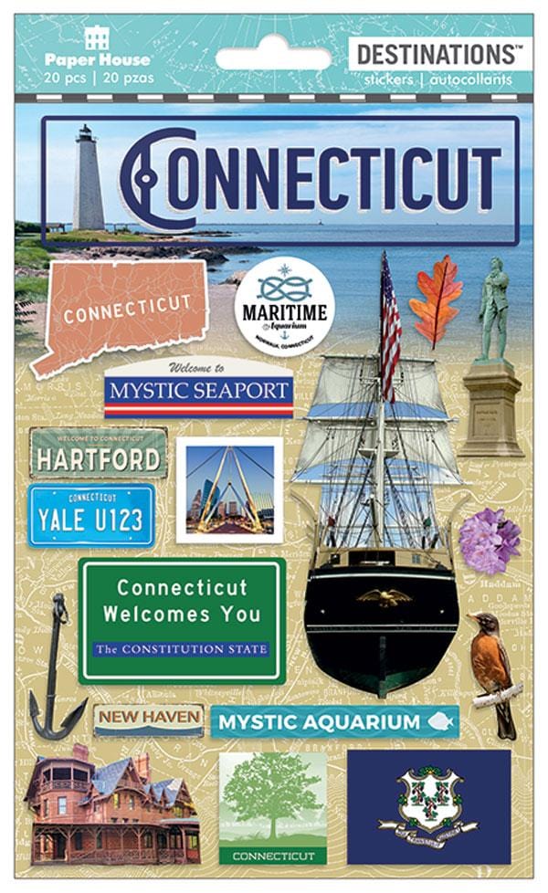  Scrapbook Stickers - 3D Connecticut Stickers、mySite、ghnorth