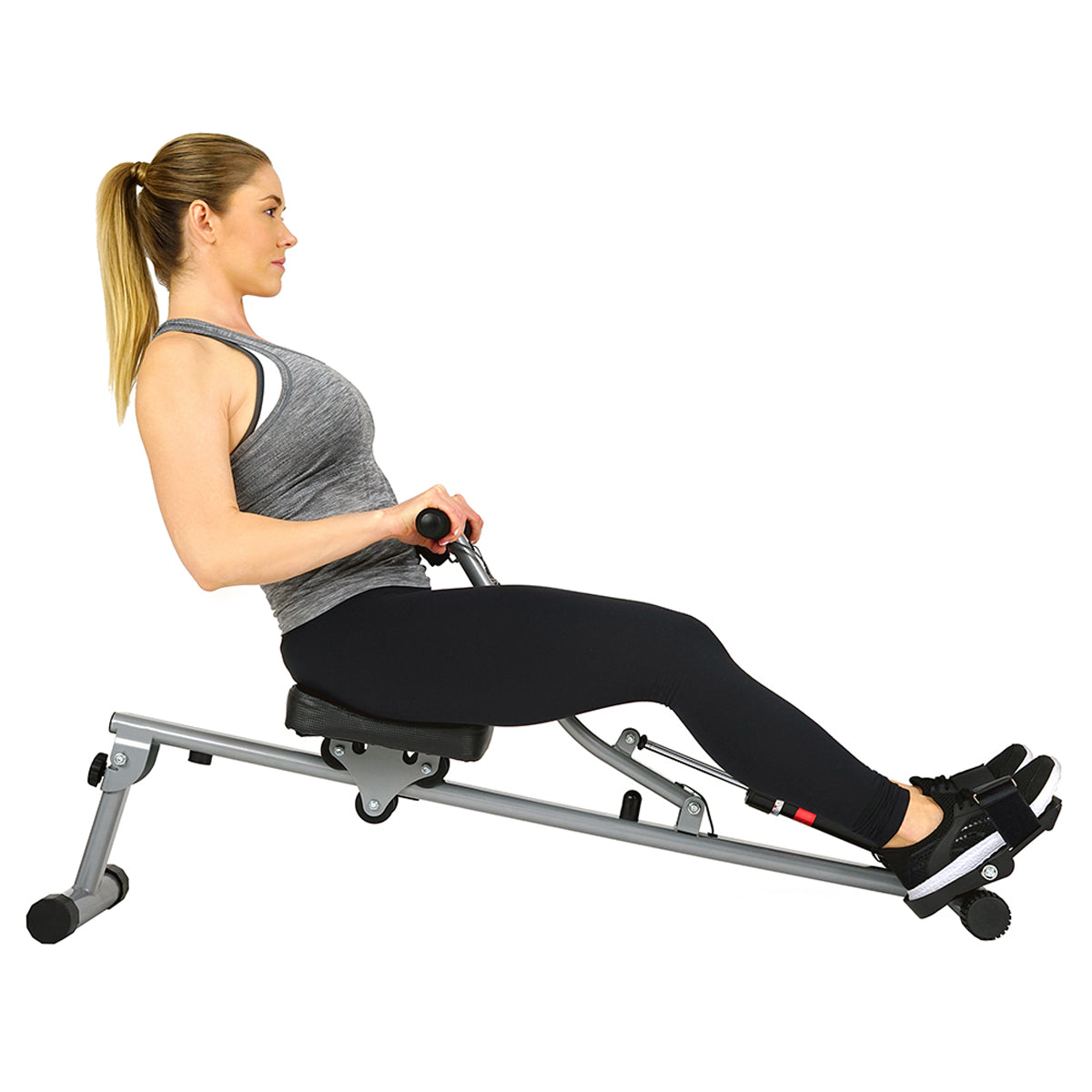  12 Adjustable Resistance Rowing Machine Rower w/ Digital Monitor、mySite、ghnorth