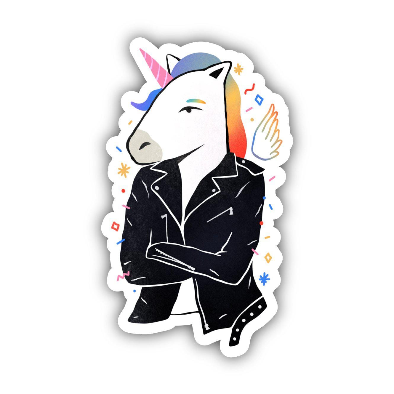  Unicorn Leather Jacket Fairytale Sticker、mySite、elrpsem3k