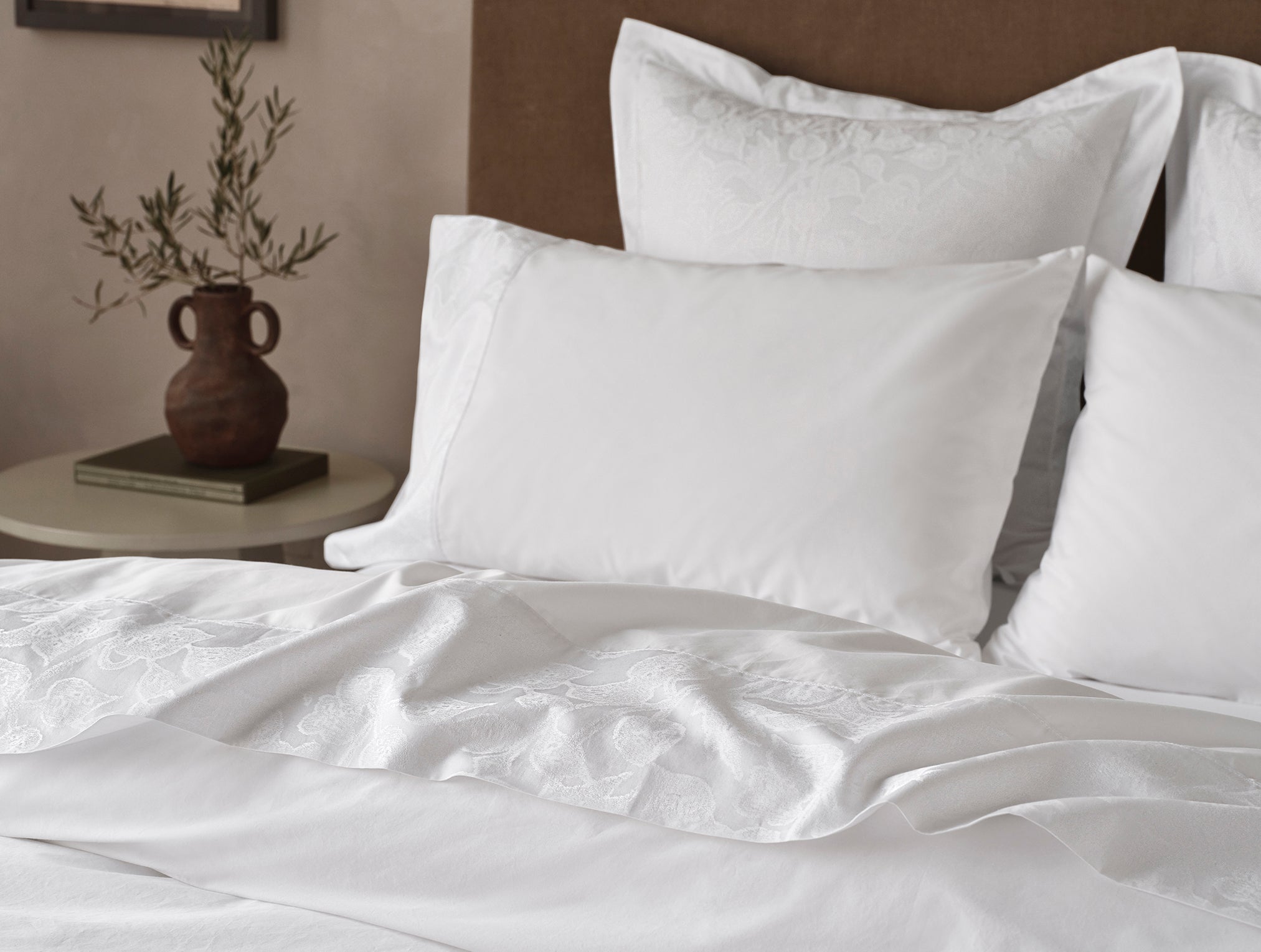 Heritage Organic Percale Jacquard Border Pillowcases、mySite、sugarbowlscore