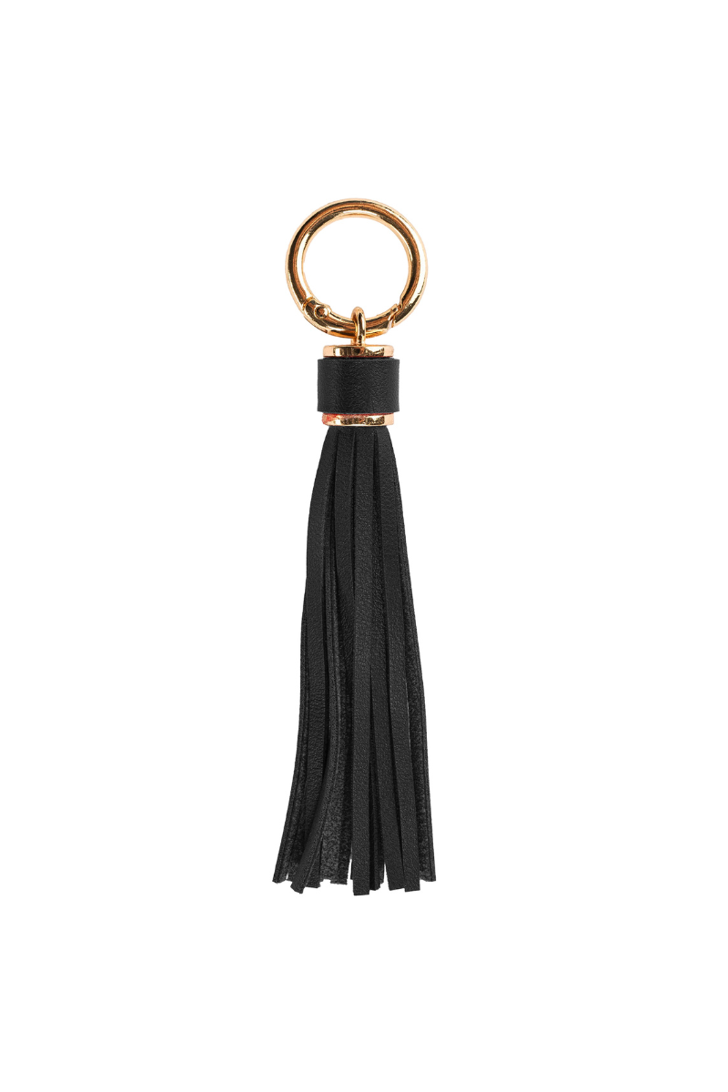 XL Leather Tassel Bag Charm - Black、mySite、hinf8tx79