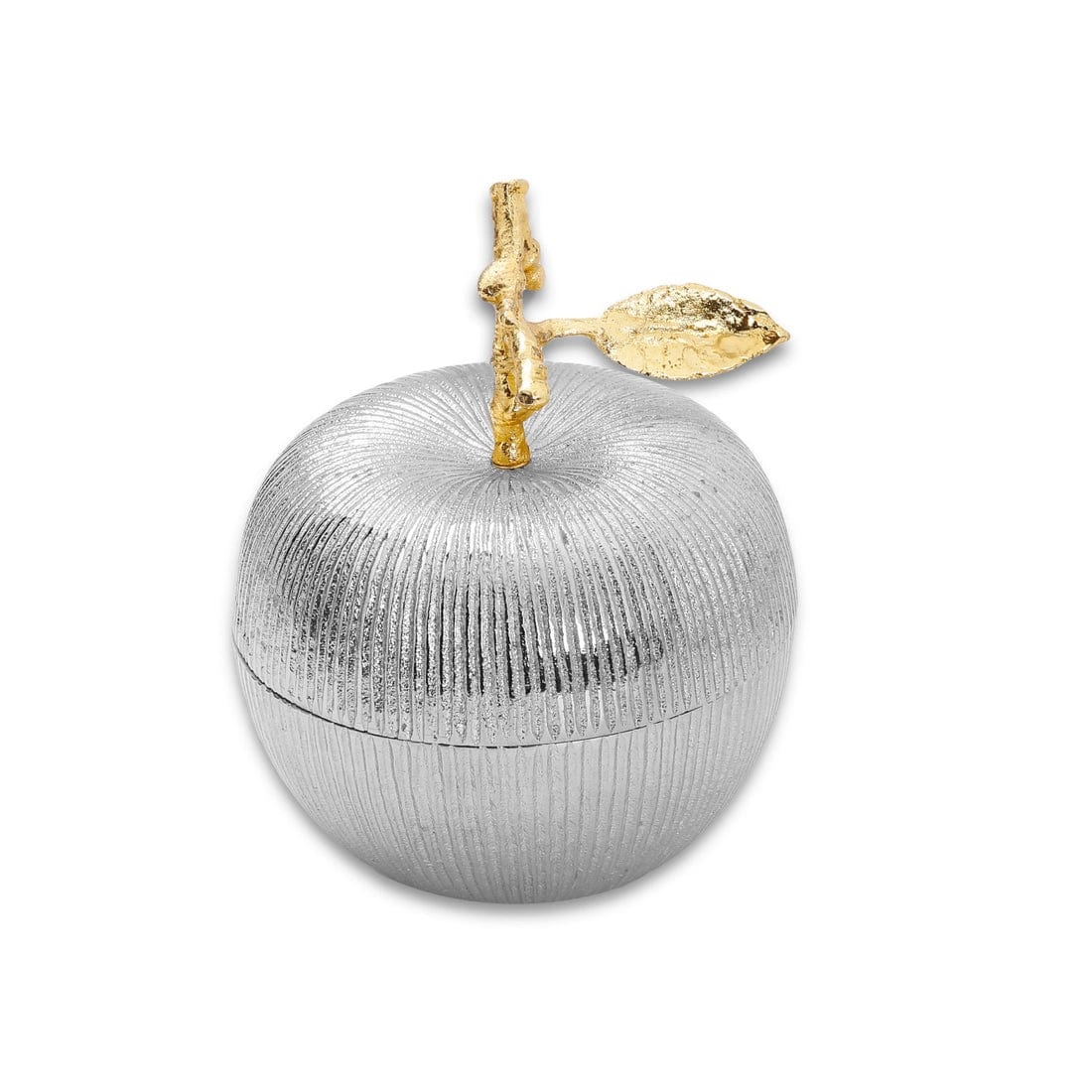 Small Silver and Gold Apple-Shaped Jar、mySite、topwebapps