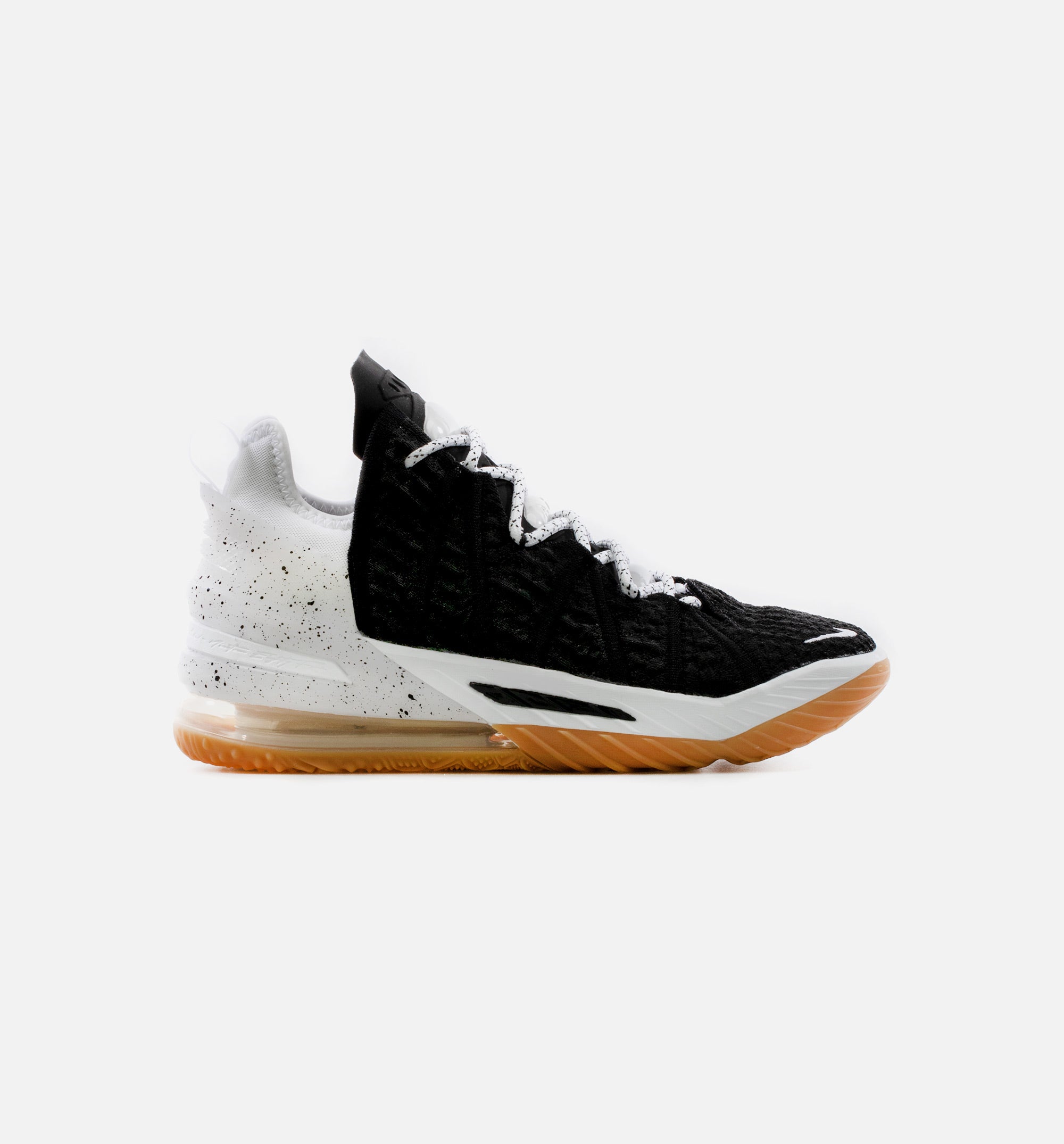 Lebron 18 Black Gum Mens Basketball Shoe -Black/White、mySite、dreamappss