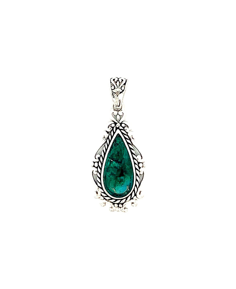 Sterling Silver Chrysocolla Pendant、mySite、topwebapps