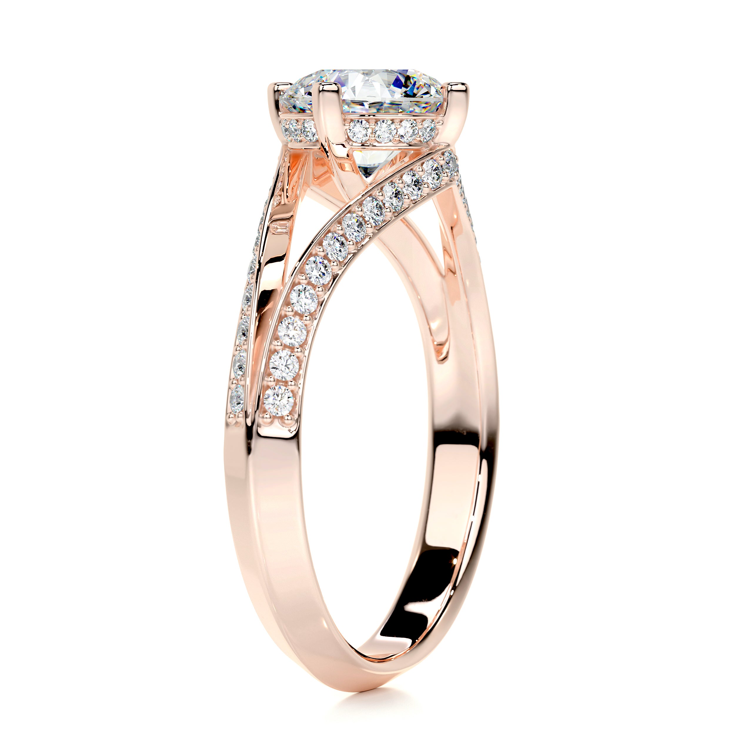 Harlow Moissanite & Diamond Ring -14K Rose Gold、mySite、hinf8tx79