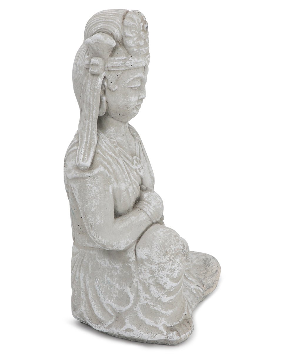 Distressed Finish Cast Stone Garden Kuan Yin Statue Made in the USA、mySite、topwebapps
