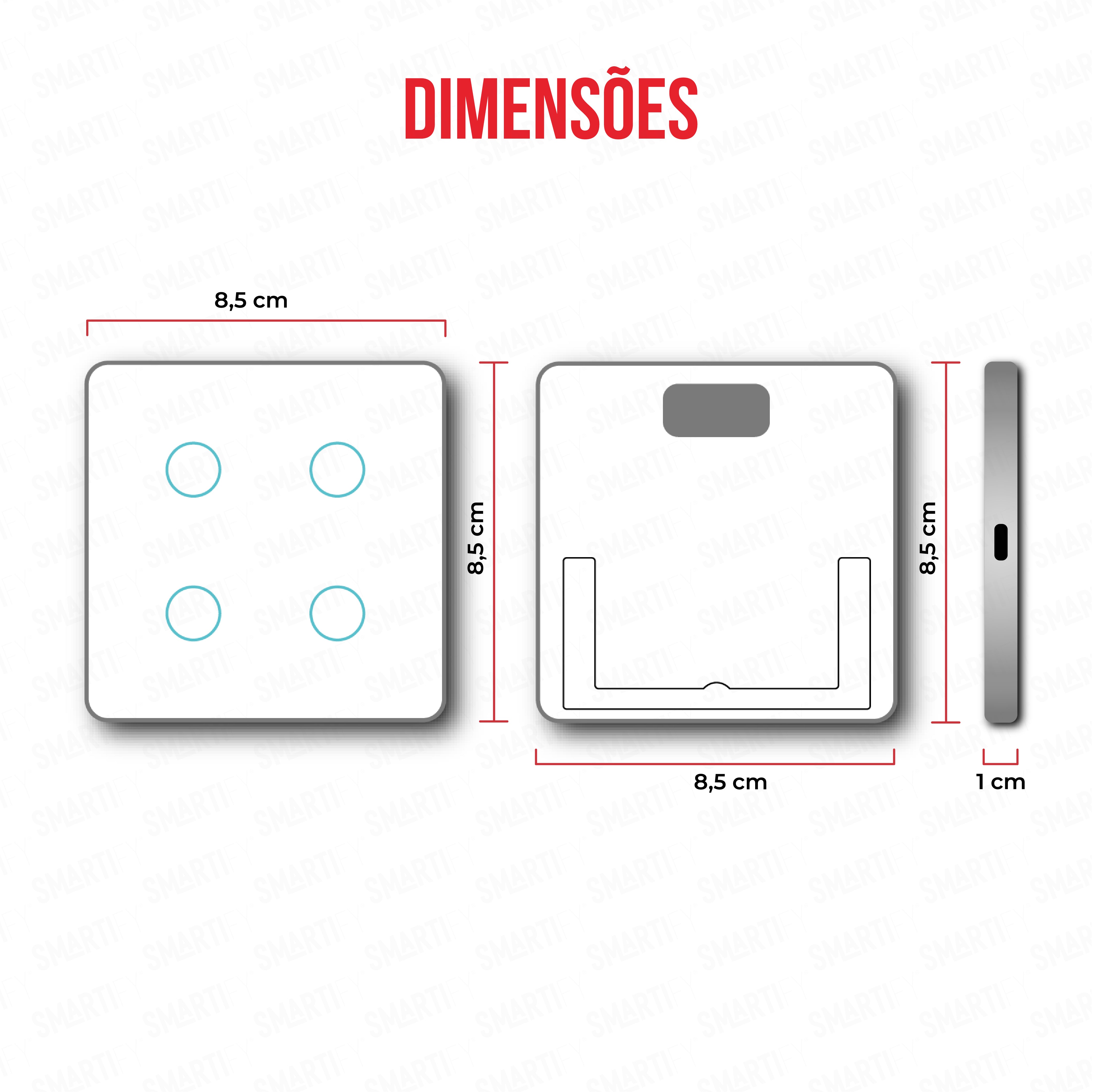Smartify vPRO Comando de Cenários 4 Botões (12 Cenários) Zigbee Branco - SYPC04ZBBR、mySite、fannypackpong