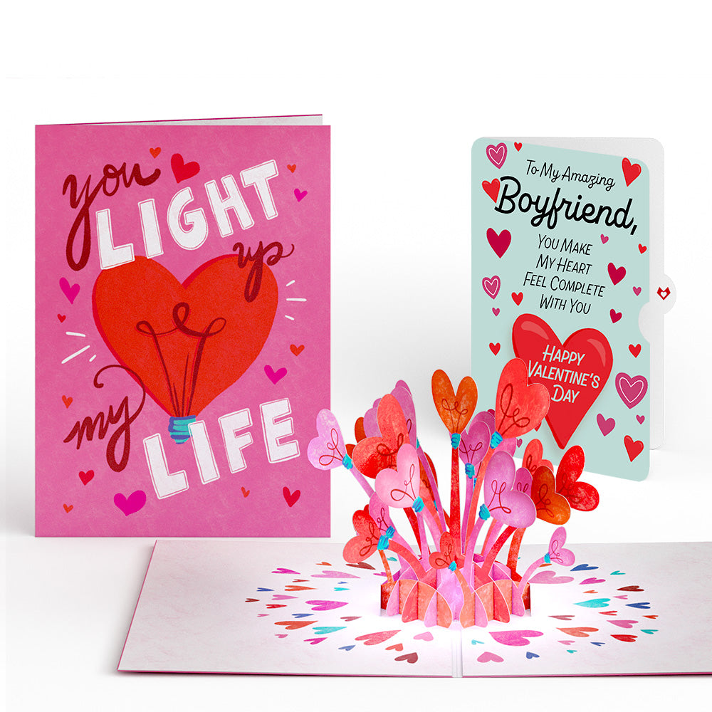 You Light Up My Life Valentine Pop-Up Card and Sentiment Set for Boyfriend、mySite、solidvoid
