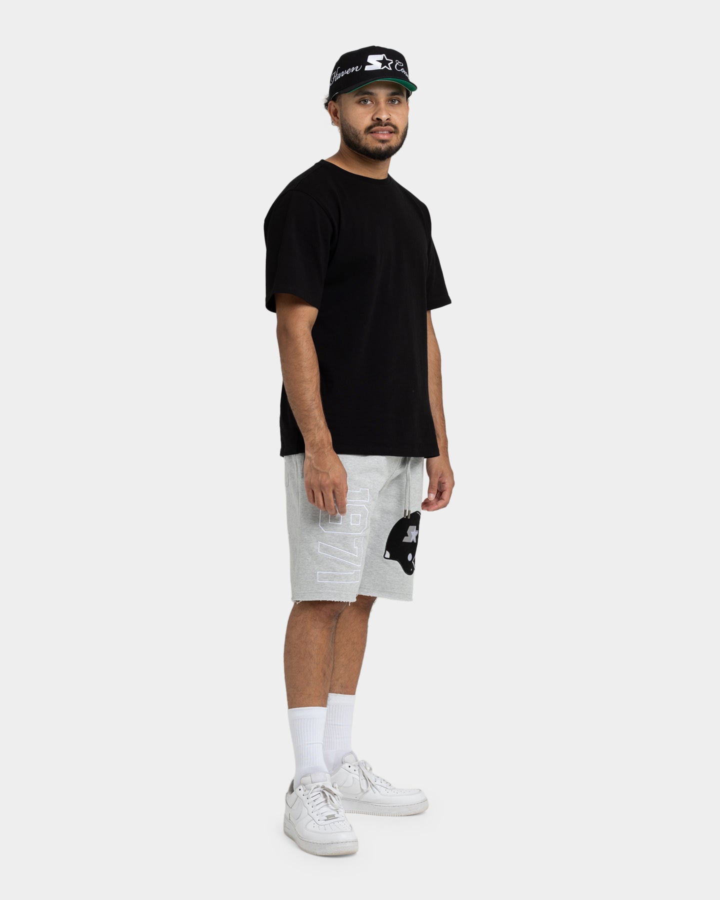 Starter Football Track Shorts Grey Marle、mySite、zt4zffjzw