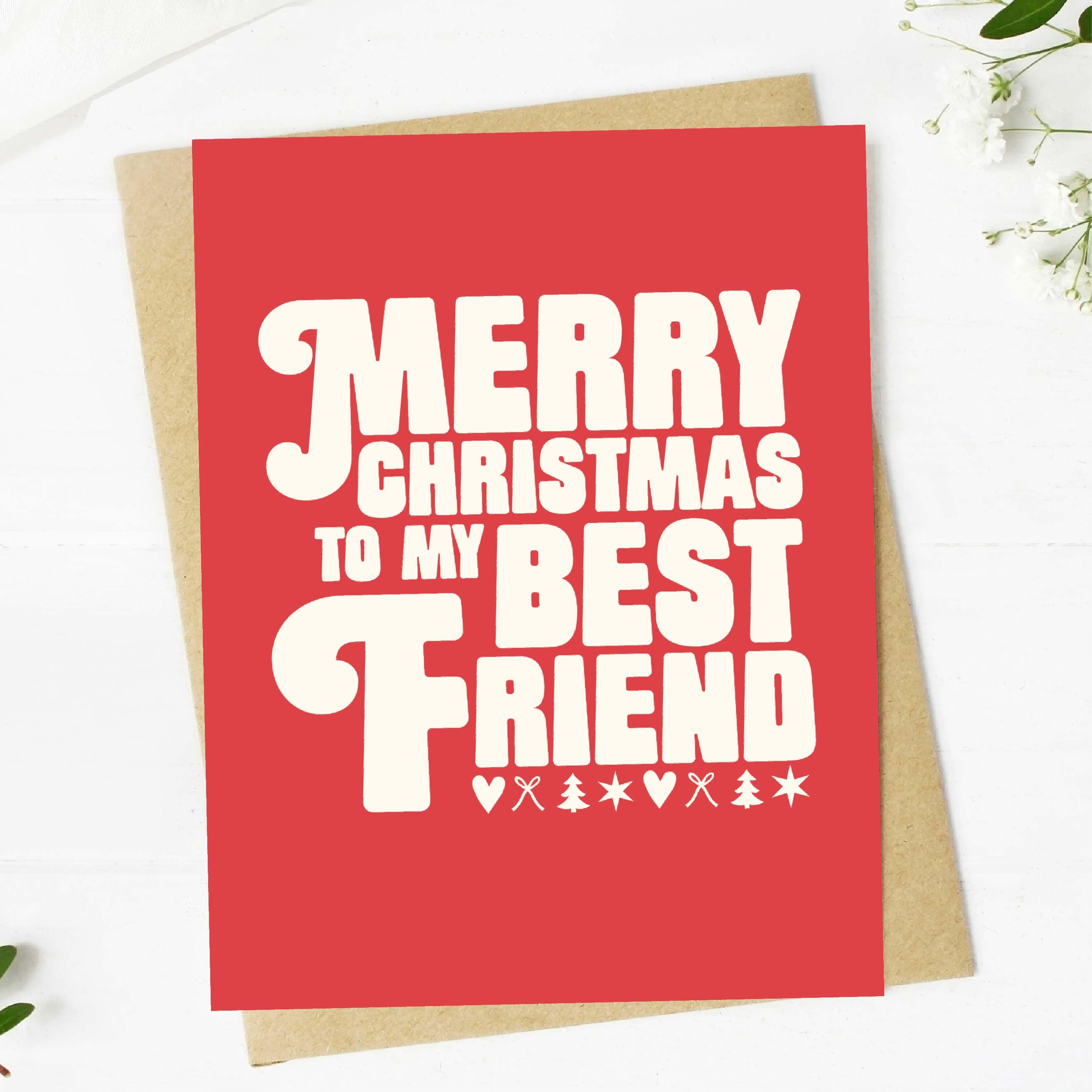  Merry Christmas To My Best Friend Christmas Greeting Card、mySite、ghnorth
