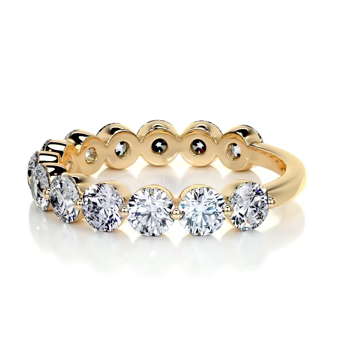 Josie Half-Eternity Wedding Ring (2 Carat) -18K Yellow Gold、mySite、hinf8tx79