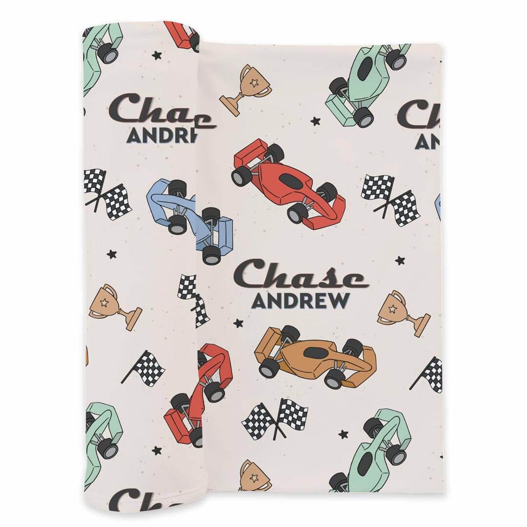  Pit Crew Personalized Swaddle Blanket、mySite、layawaytickets