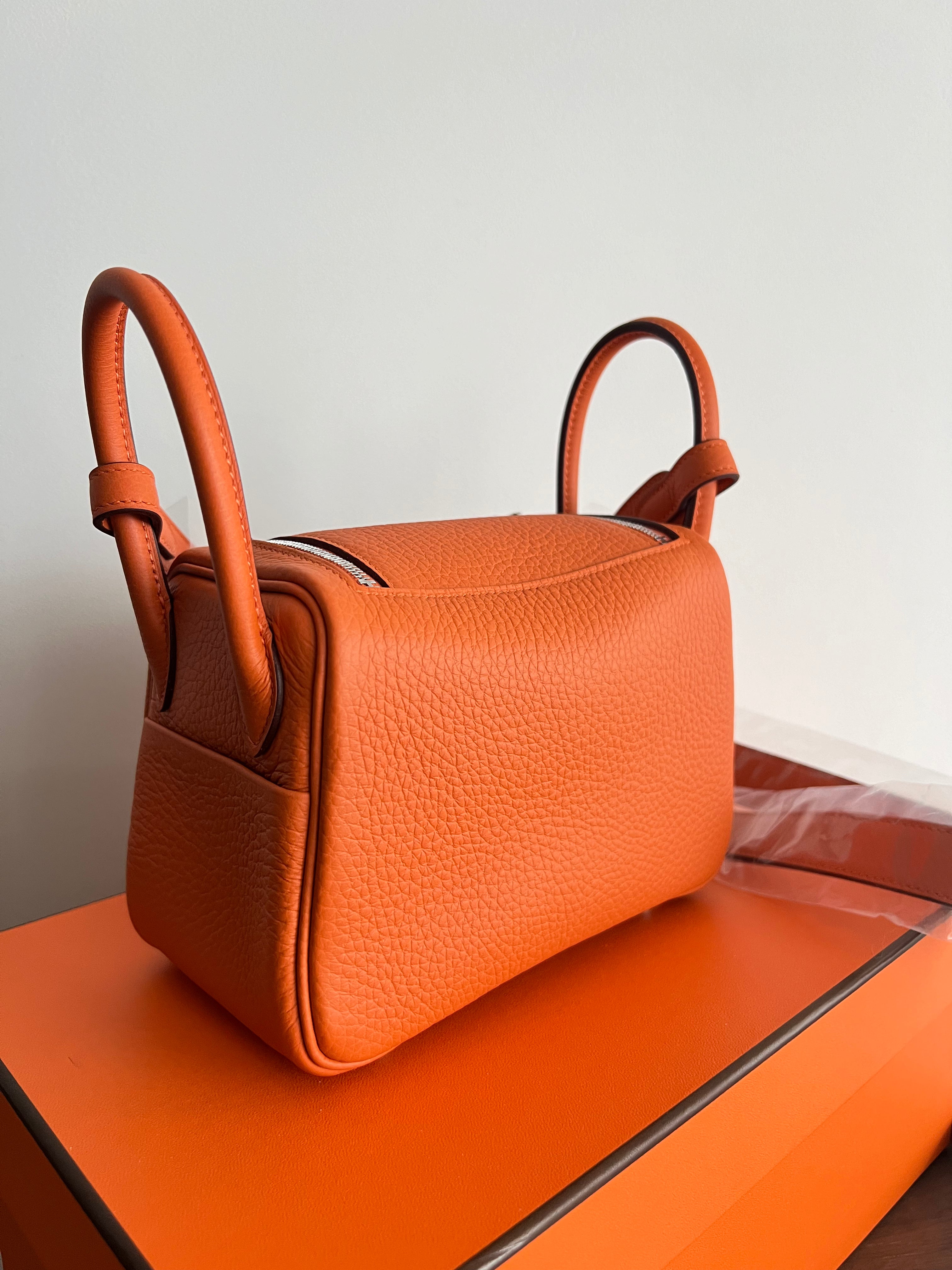 Hermès Mini Lindy Orange Clemence PHW、mySite、garminoutage.com