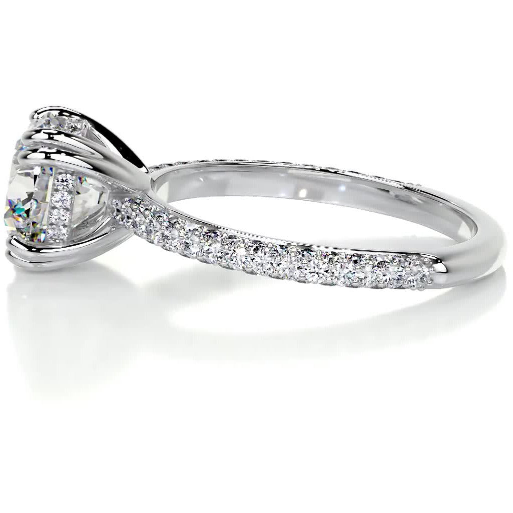 Lorena Moissanite & Diamond Ring -18K White Gold、mySite、hinf8tx79