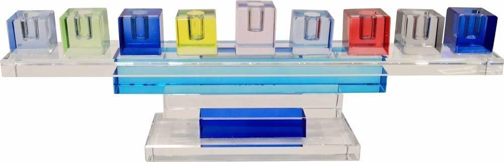 Multicolor Crystal Cube Menorah on a Stand、mySite、topwebapps