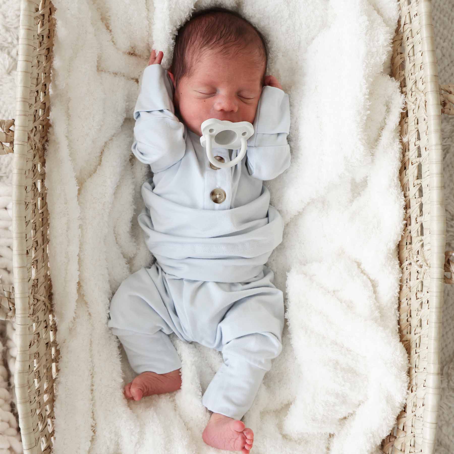  2pc Bamboo Button Top & Bottom | Ice Blue、mySite、layawaytickets