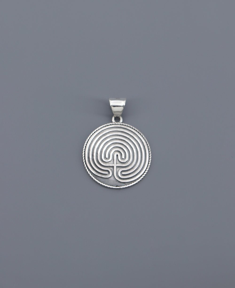 Two Sided Sterling Silver Labyrinth Pendant、mySite、topwebapps