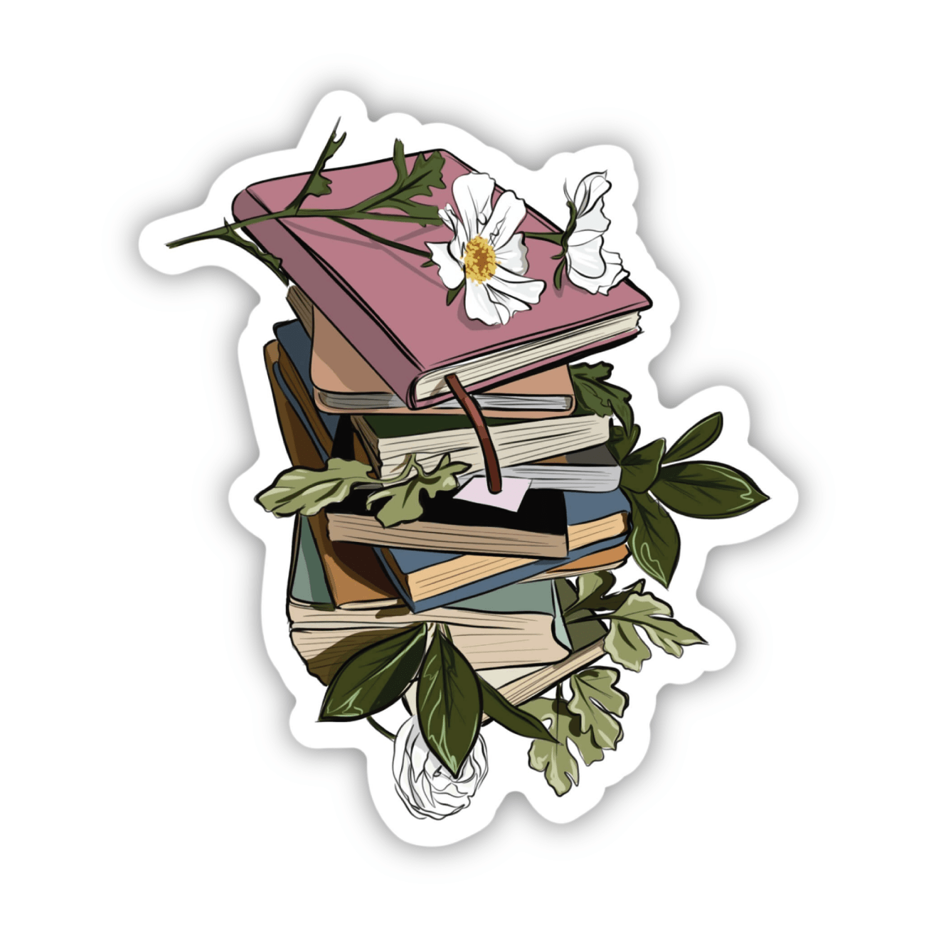  Flowers Wrapping Books Sticker、mySite、elrpsem3k