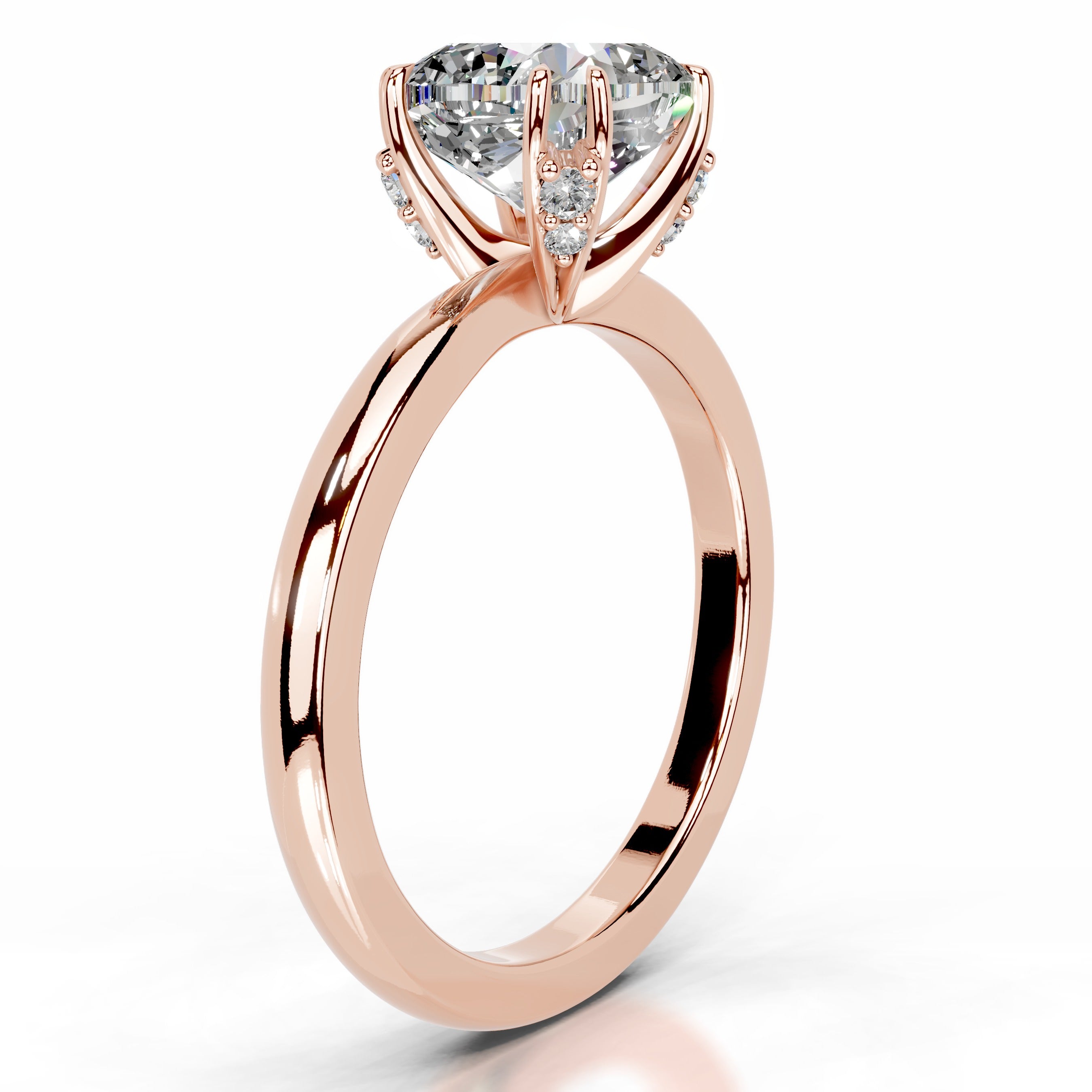 Andora Moissanite & Diamond Ring - 14K Rose Gold、mySite、hinf8tx79