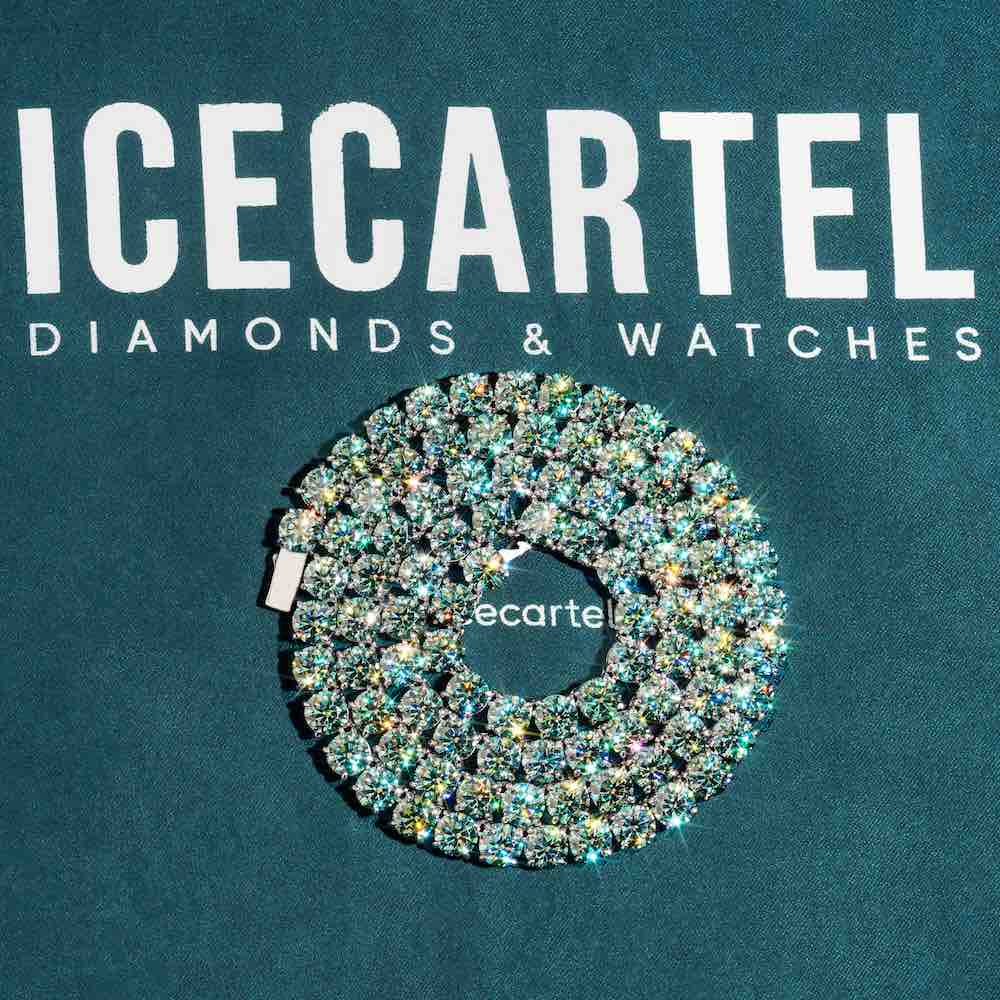 6MM Blue Moissanite Tennis Chain 14K Gold、mySite、hinf8tx79