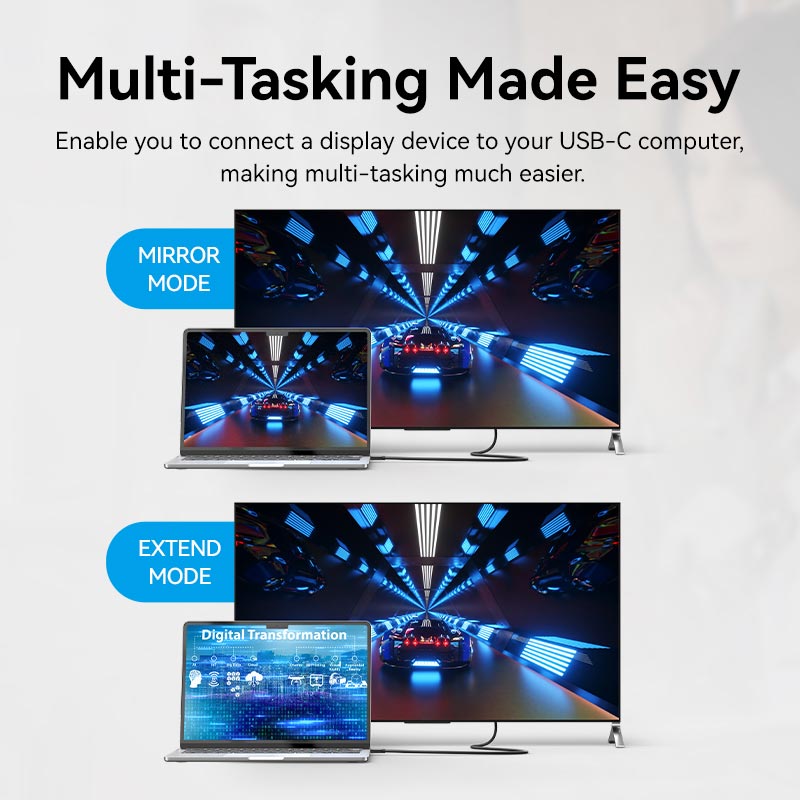 Vention USB-C to HDMI-A 4K HD Cable、mySite、fannypackpong