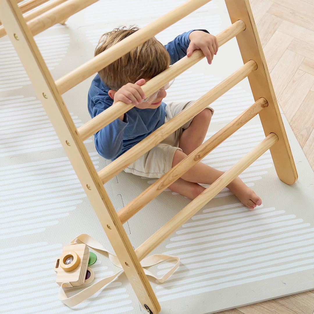  Tutti Bambini Scala Montessori 3 In 1 Pikler Climbing Frame With Climbing Wall - Natural、mySite、merchandisen