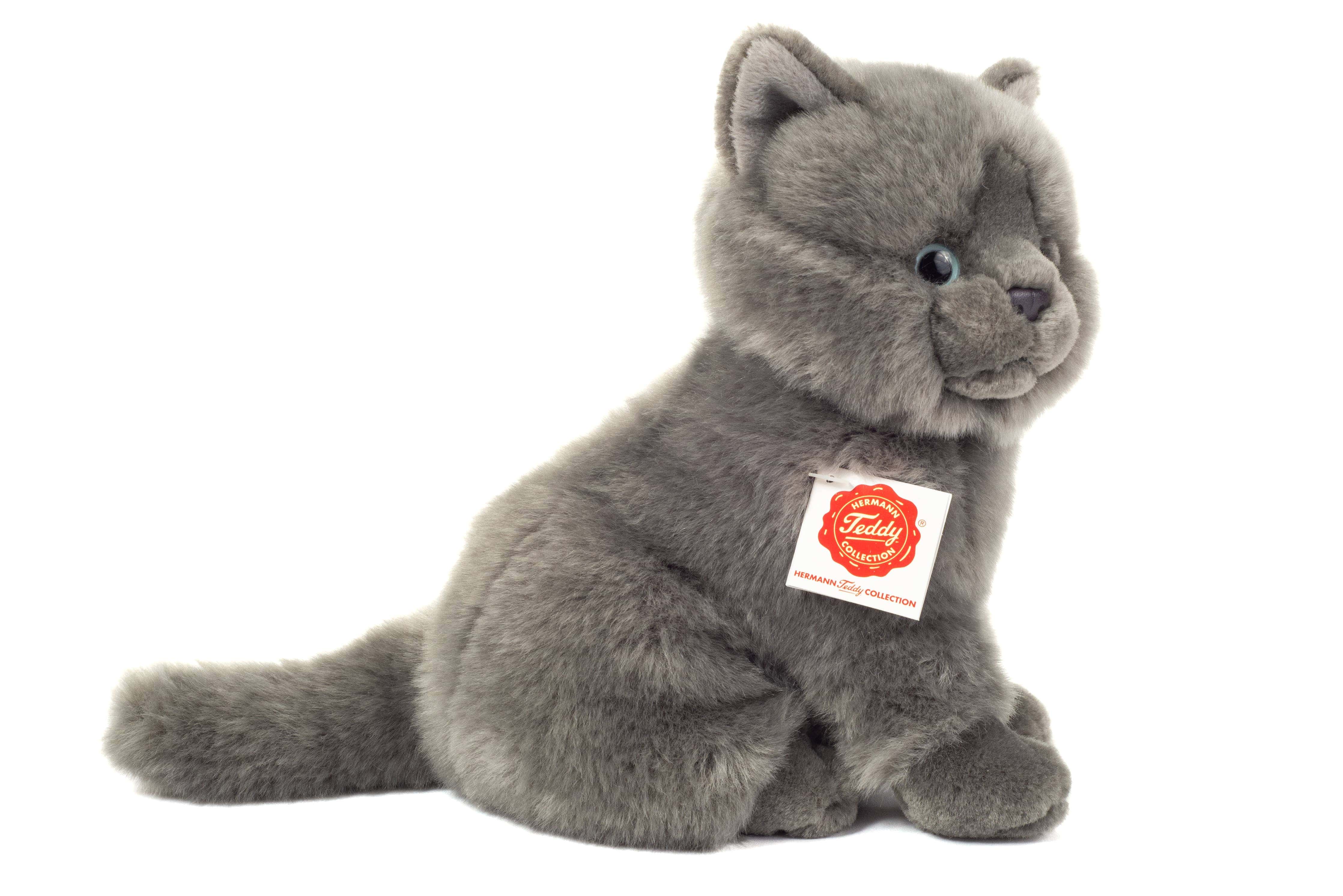 Sitting Lifelike British Shorthair Kitty 20 cm by Teddy Hermann Eco Friendly、mySite、g9winljtr