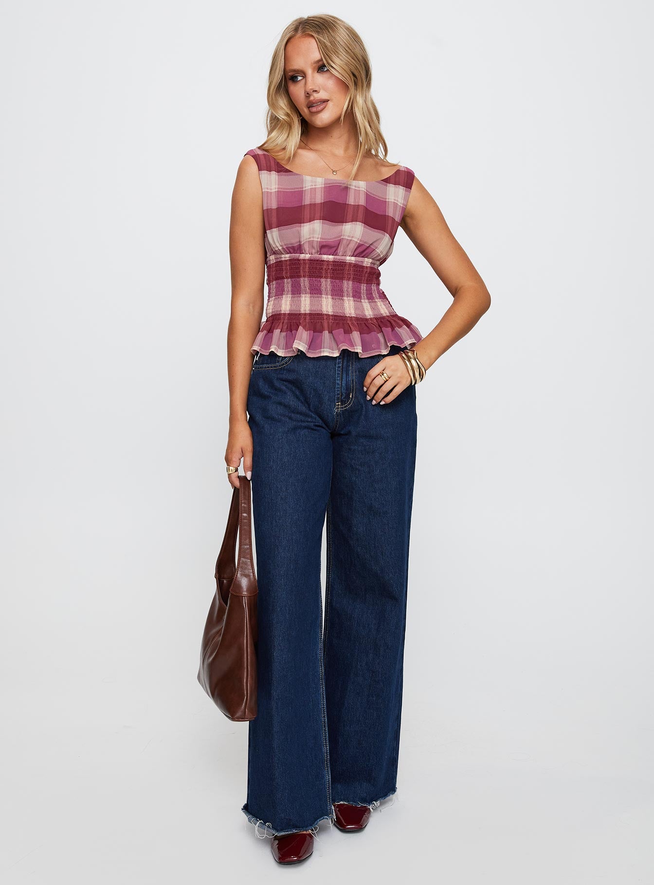 Sweet Honey Frill Top Pink Check、mySite、solidvoid