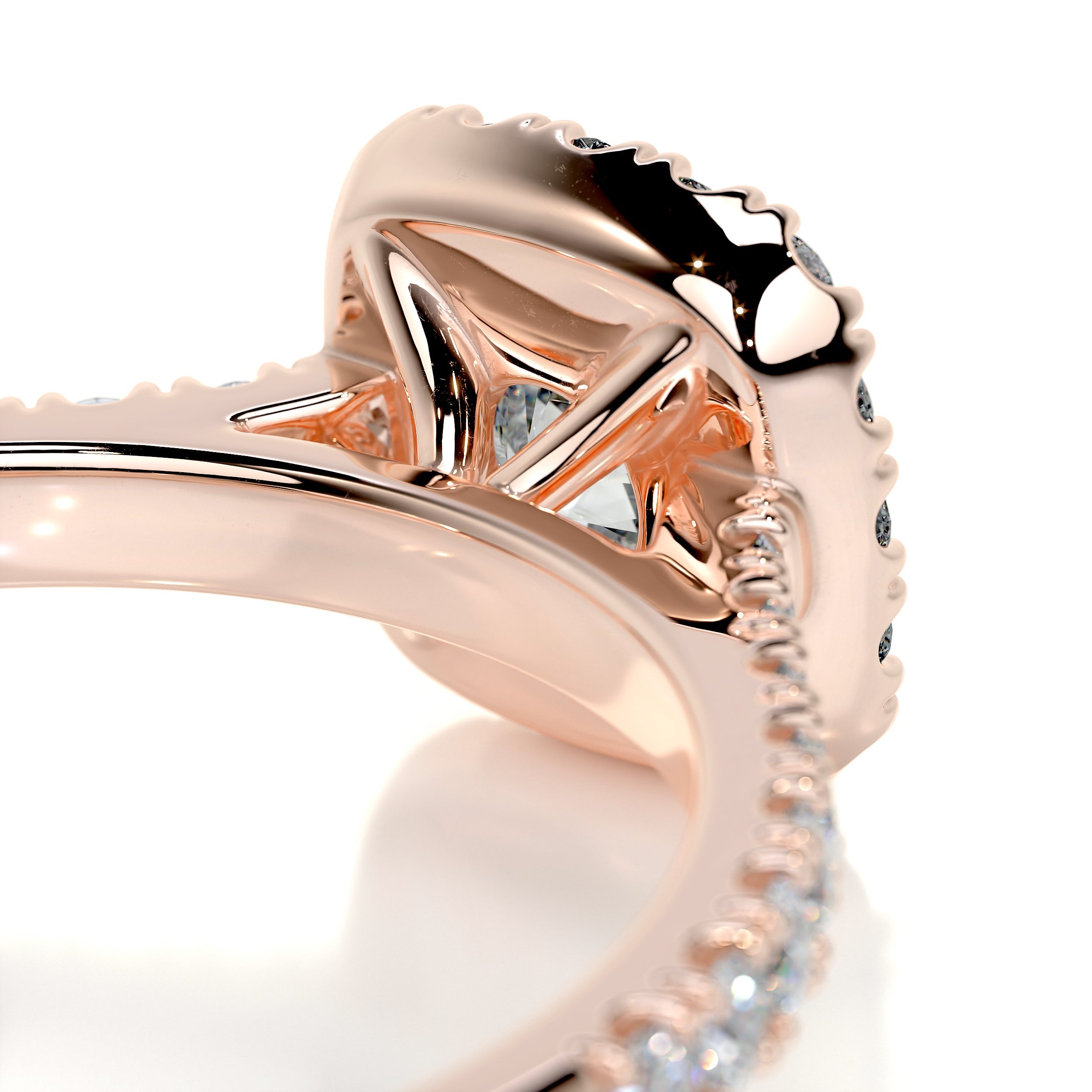 Claudia Diamond Engagement Ring - 14K Rose Gold、mySite、hinf8tx79