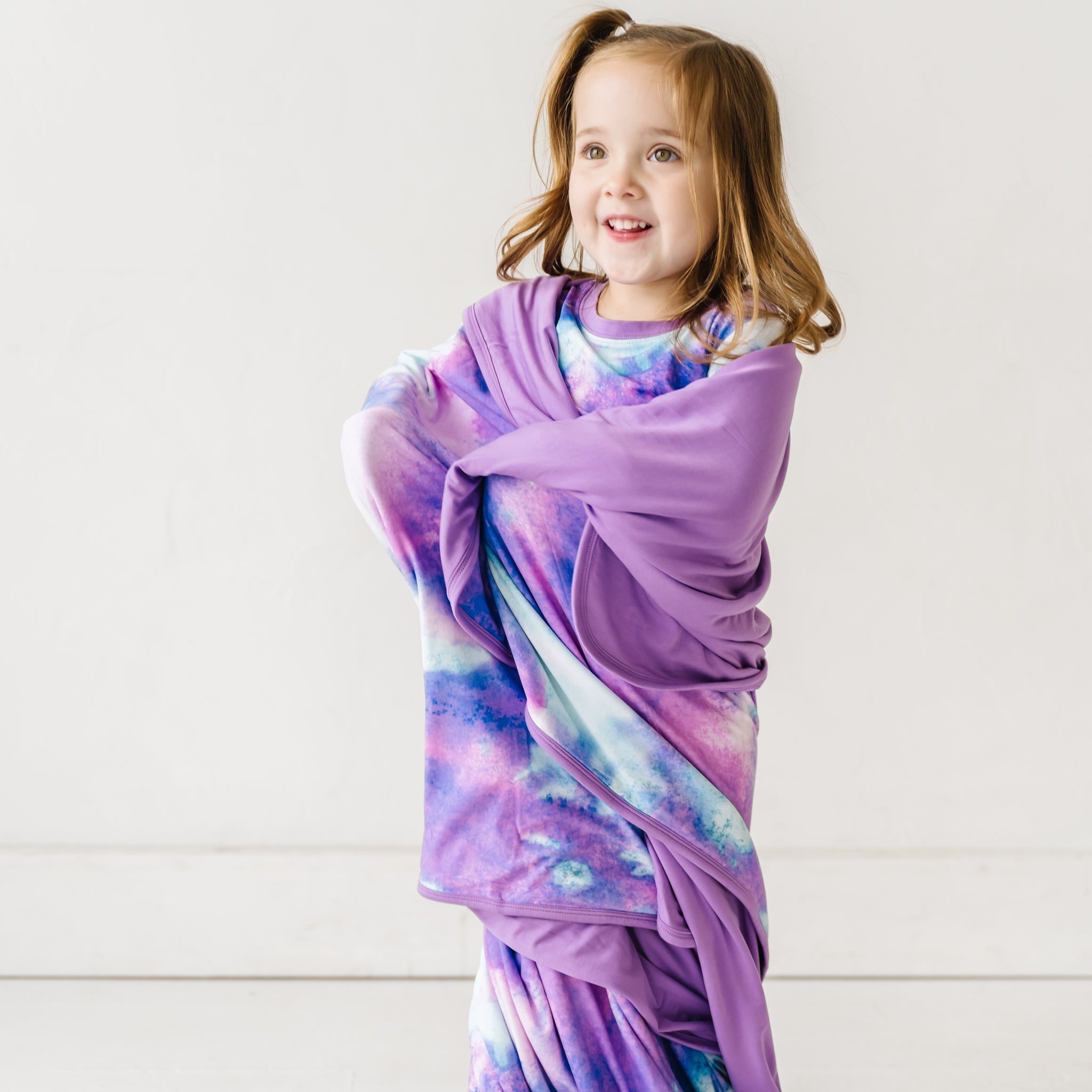 Purple Watercolor Large Cloud Blanket®、mySite、g9winljtr