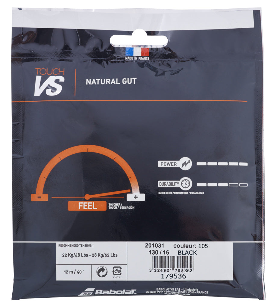 Babolat Touch VS 16/1.30 Tennis String (Black)