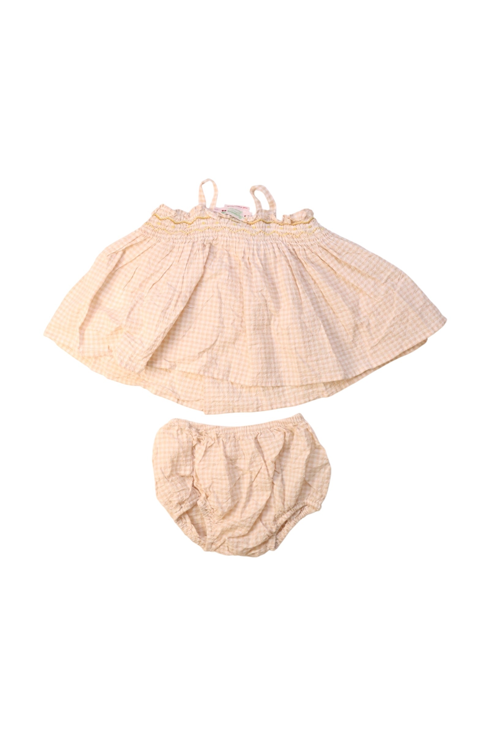 Bonpoint Checkered Skirt Set, 6-12M、mySite、g9winljtr