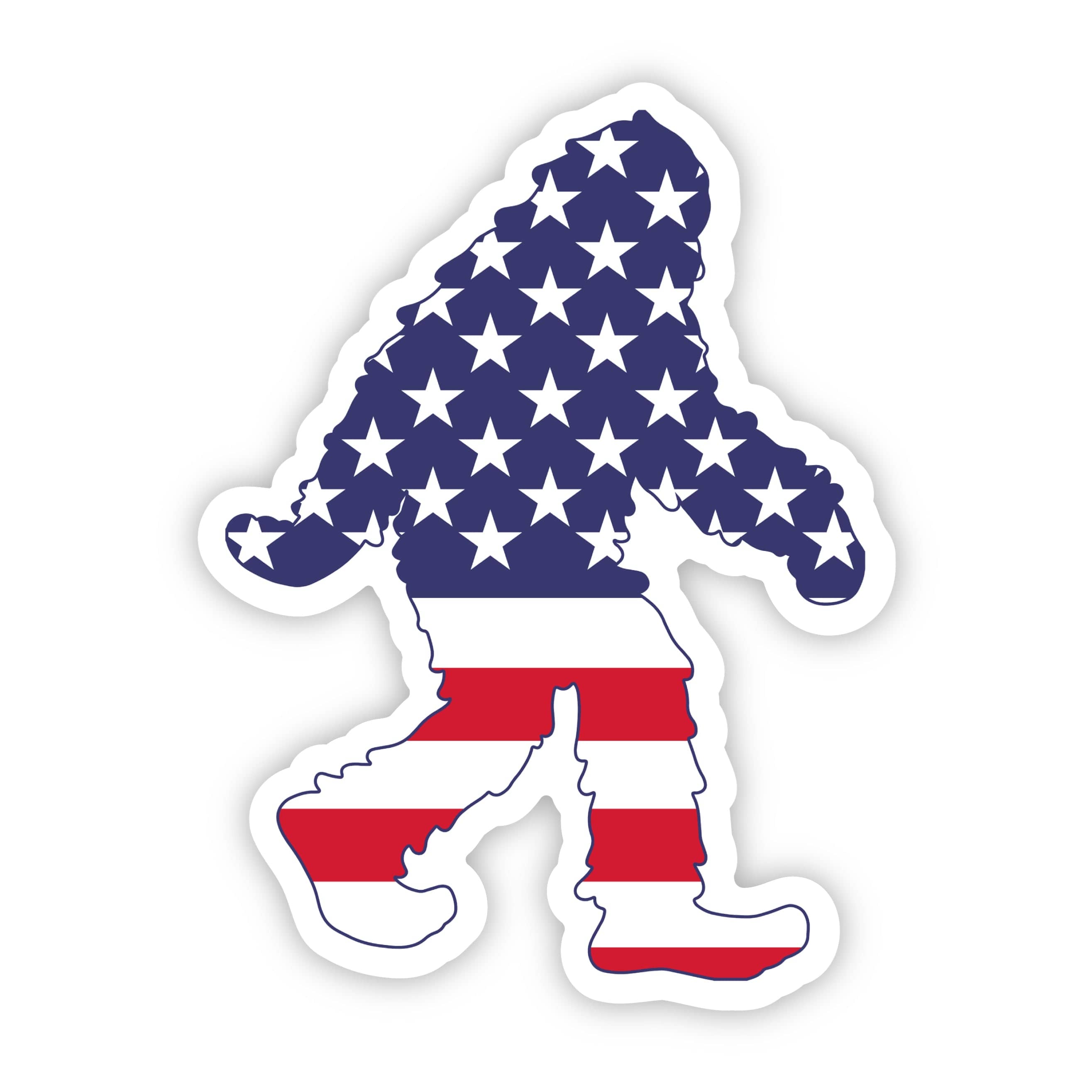  Bigfoot Sticker - American Flag、mySite、ghnorth