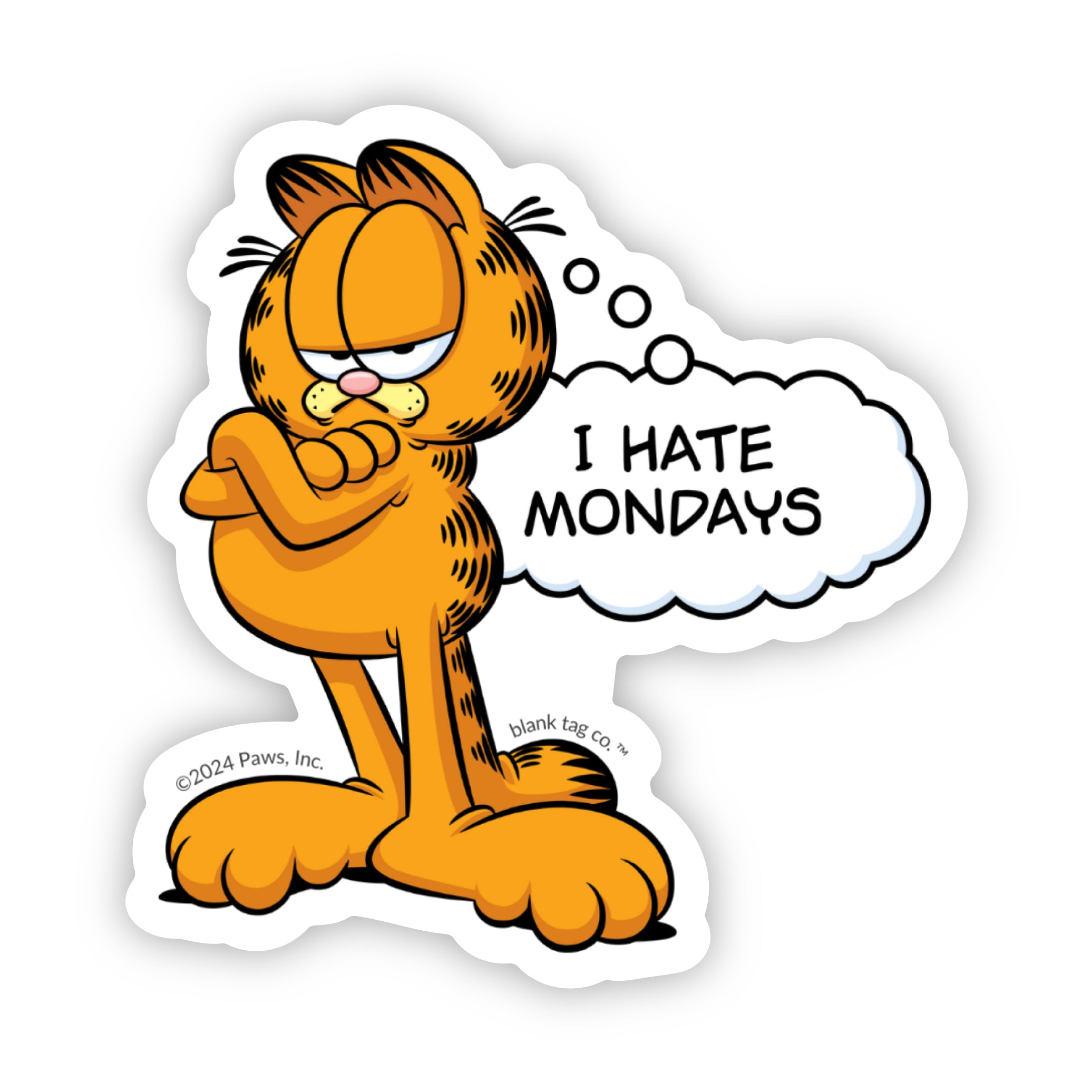  The Garfield I Hate Mondays Vinyl Sticker Decal、mySite、ghnorth