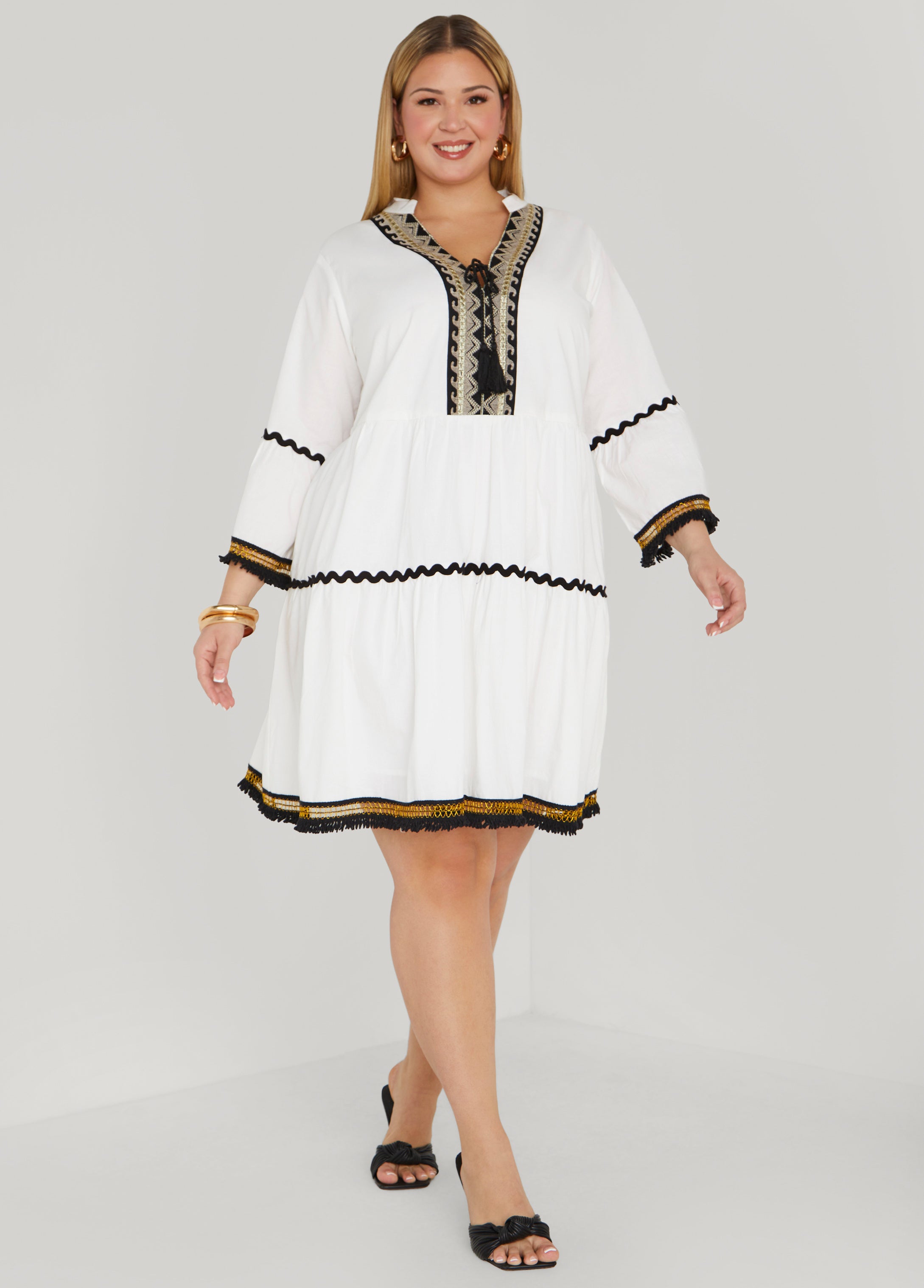 Tasseled Cotton Swing Dress、mySite、bengalsvssteelers