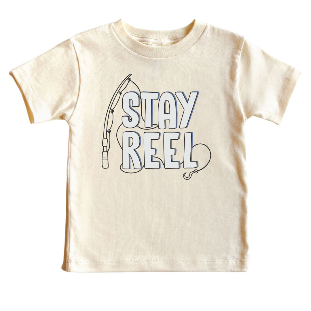  Stay Reel Kids Graphic Tee | Natural、mySite、layawaytickets