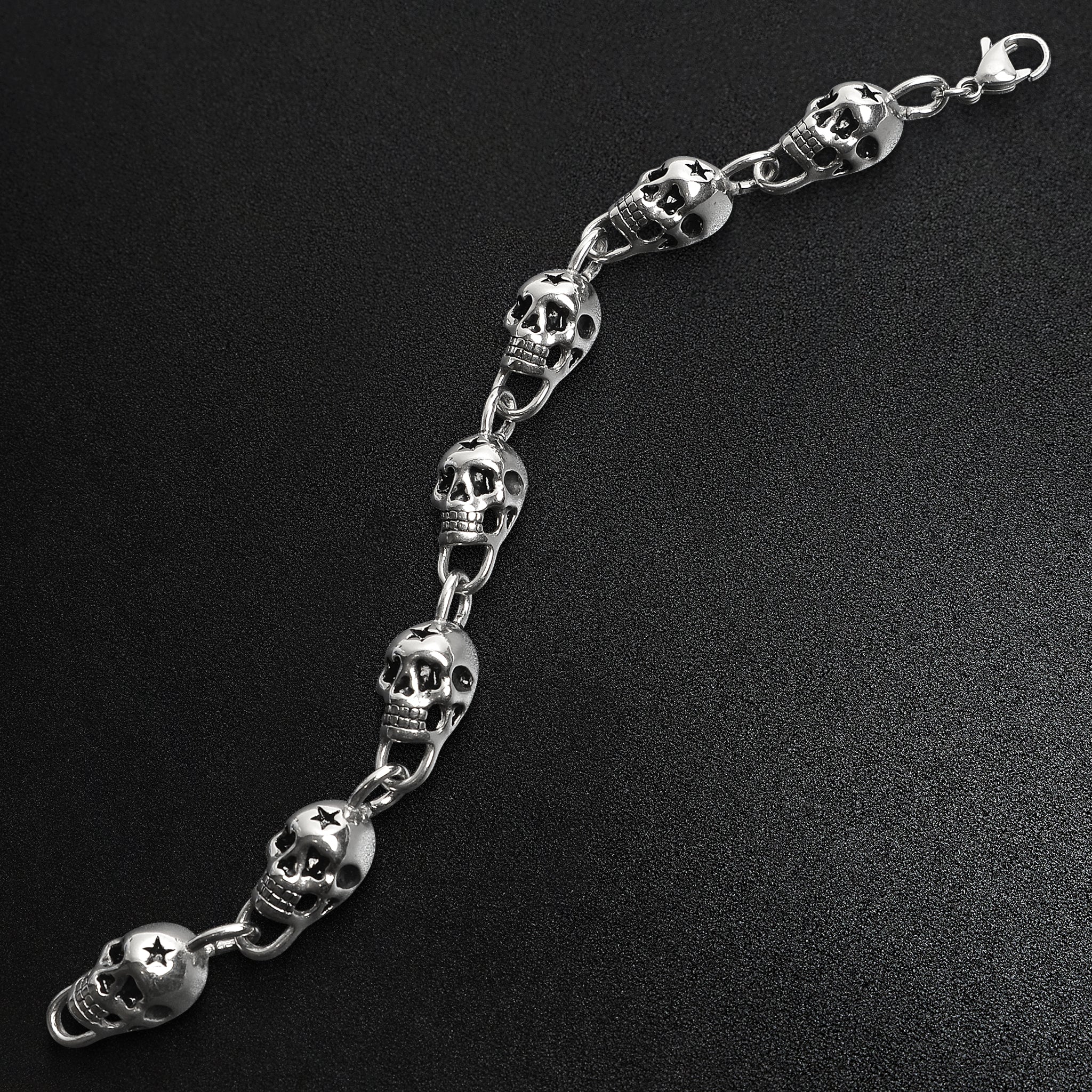 Stainless Steel Star Skull Bracelet / BCJ2006、mySite、dreamappss