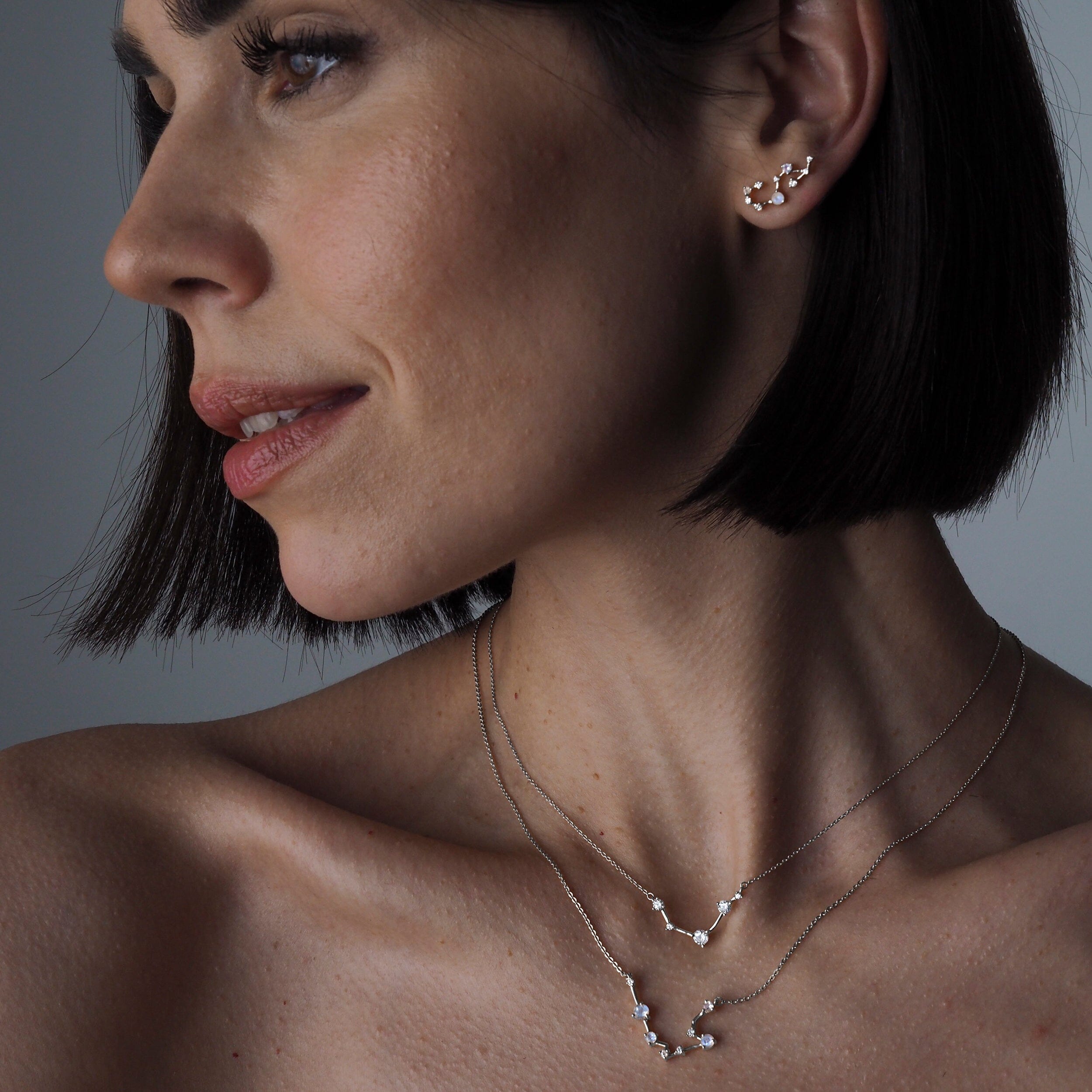 Moonstone Necklace - Aquarius Zodiac Constellation、mySite、hinf8tx79